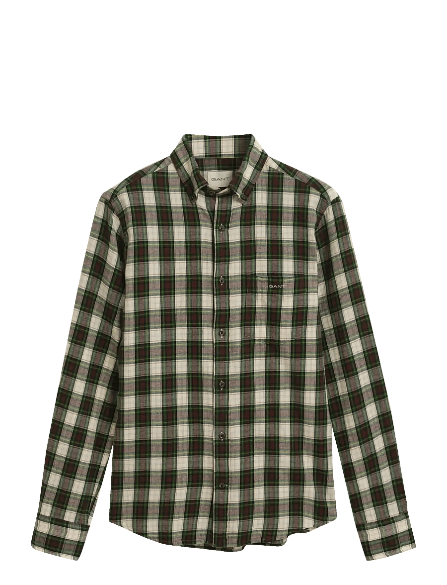 Gant - REG WINDBLOWN FLANNEL CHECK SHIRT - chemises en flanelle - cream - 0