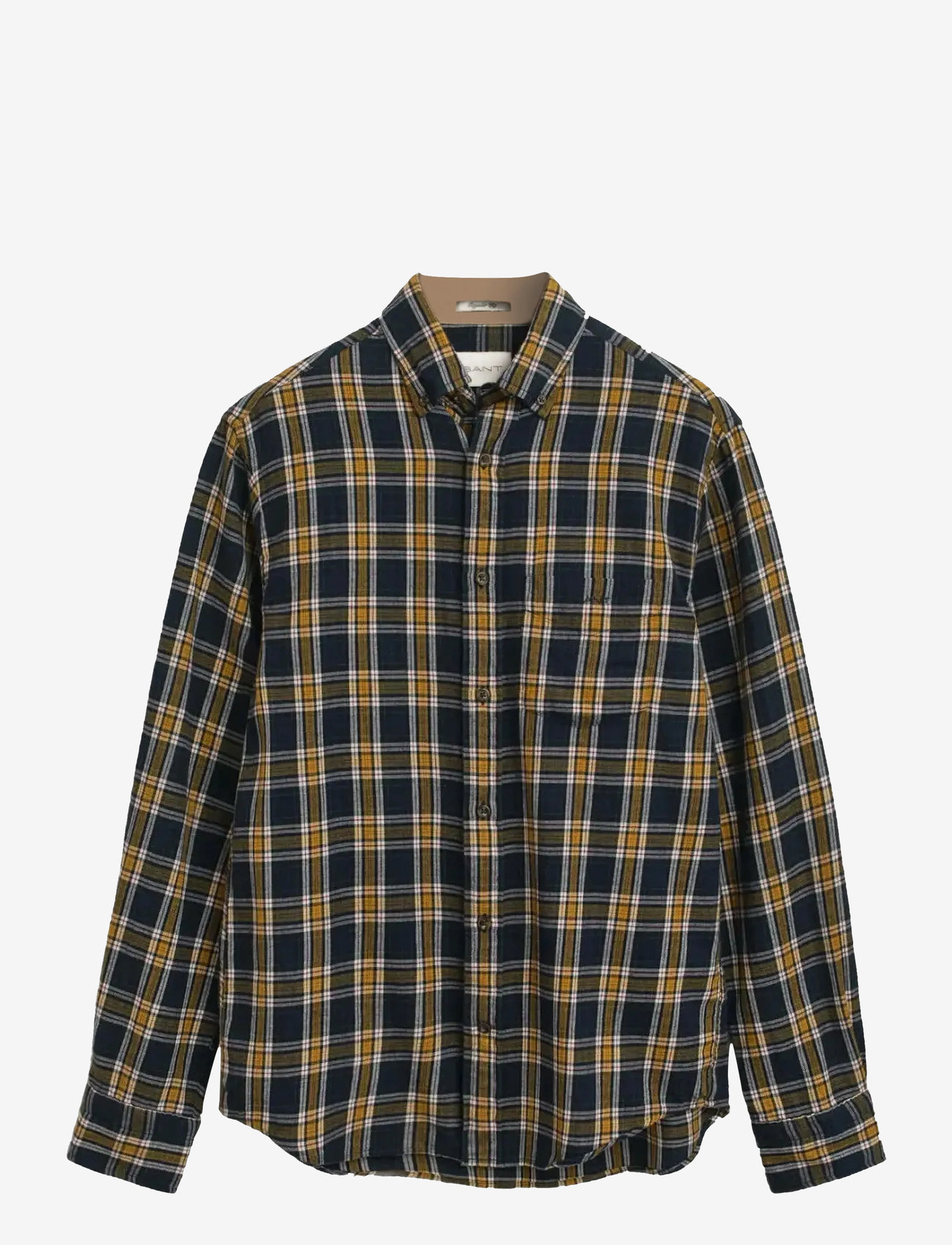 GANT - REG WINDBLOWN FLANNEL CHECK SHIRT - basic-hemden - evening blue - 1