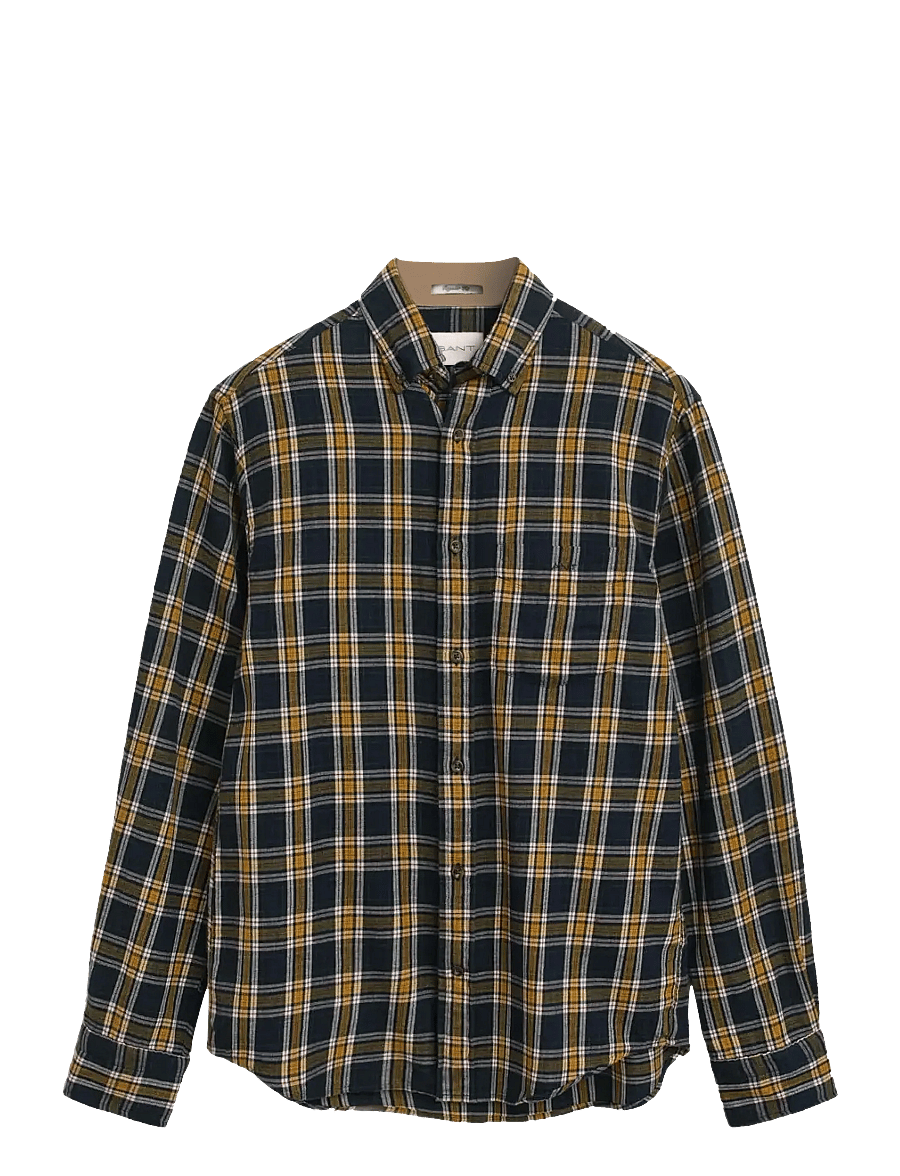 Gant - REG WINDBLOWN FLANNEL CHECK SHIRT - flannel skyrtur - evening blue - 1