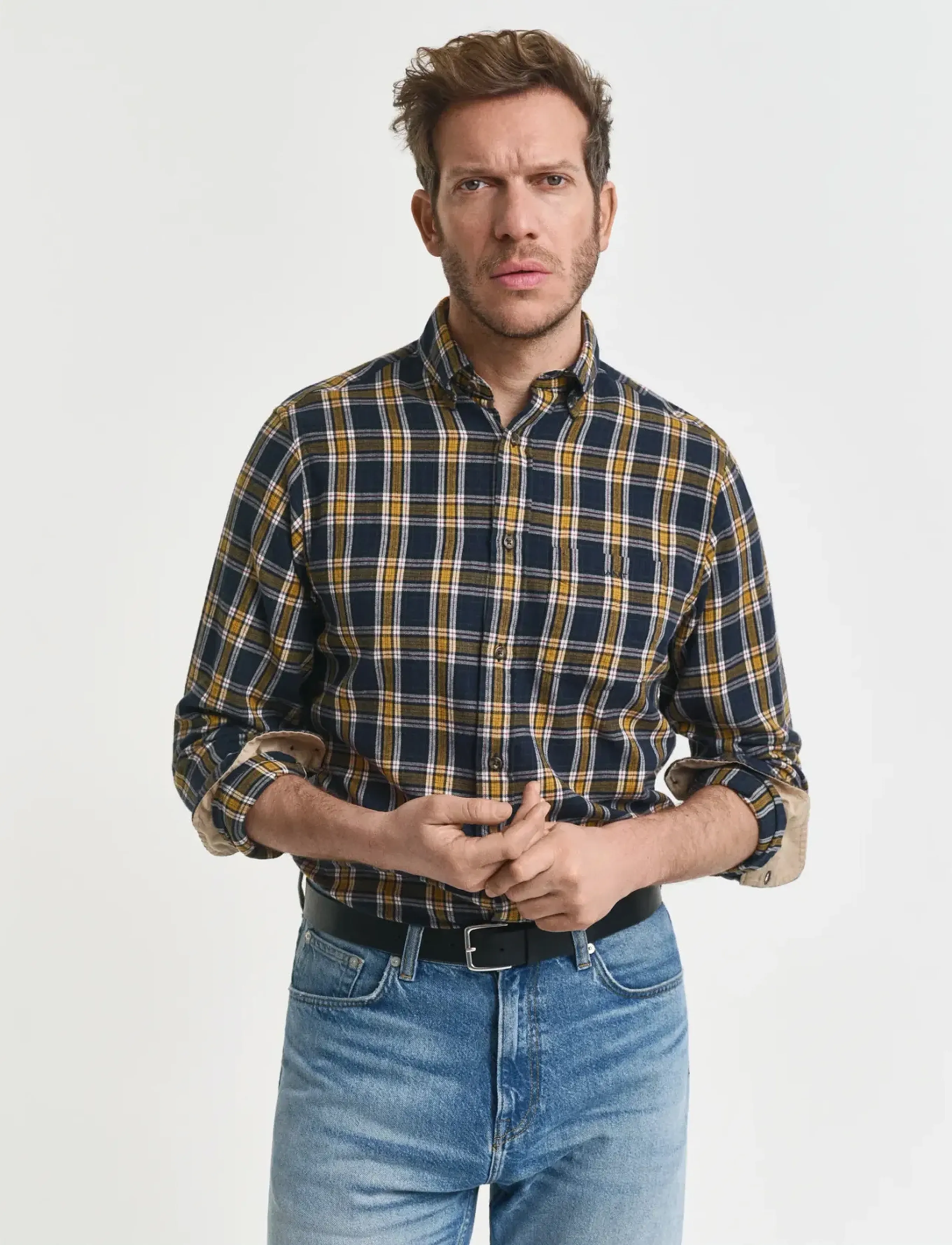 Gant - REG WINDBLOWN FLANNEL CHECK SHIRT - flanellsärgid - evening blue - 4