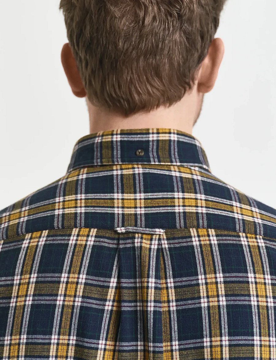 Gant - REG WINDBLOWN FLANNEL CHECK SHIRT - flannel skyrtur - evening blue - 5