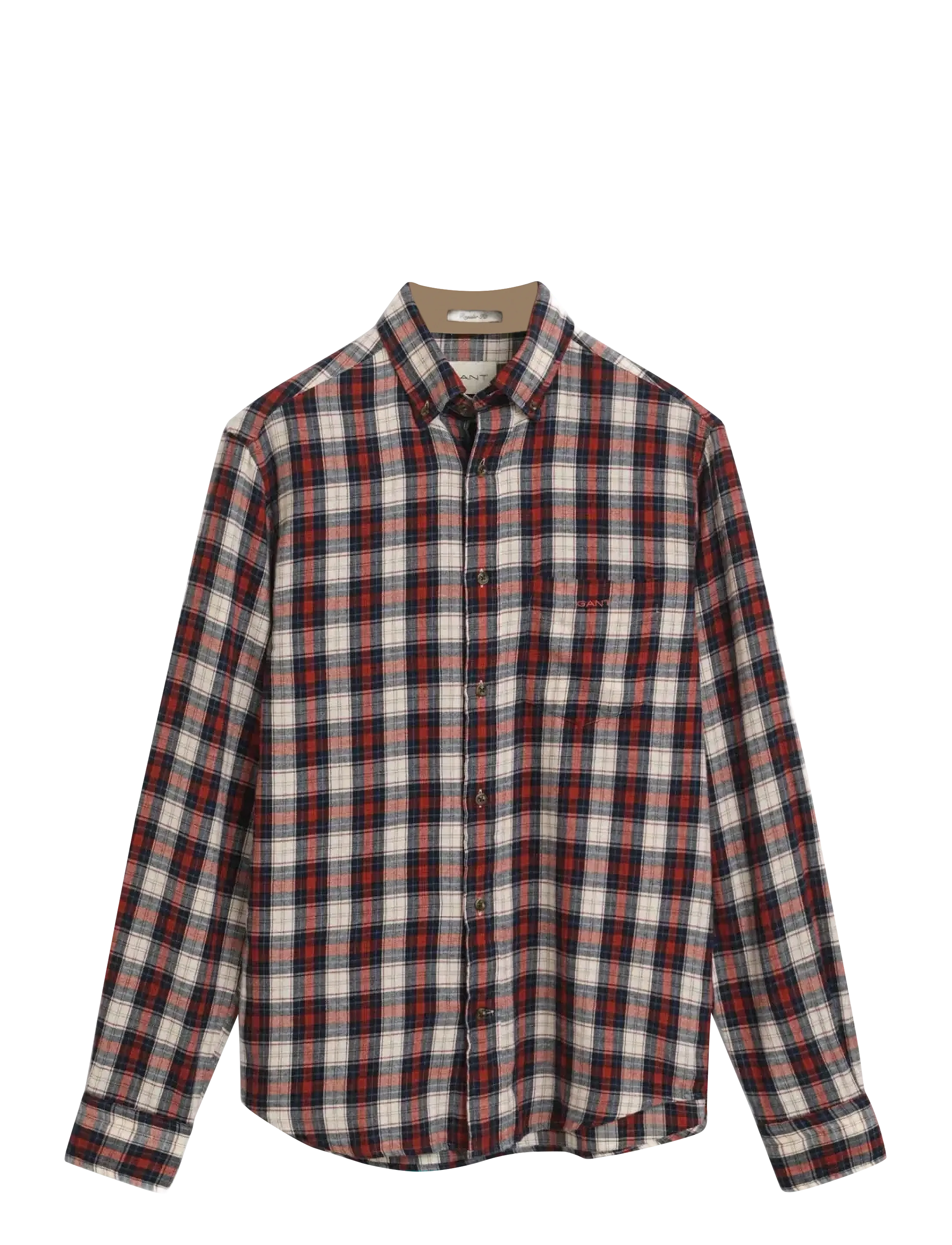 REG WINDBLOWN FLANNEL CHECK SHIRT - MODERN RUST