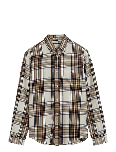 Reg Windblown Flannel Check Shirt - Ternede Skjorter