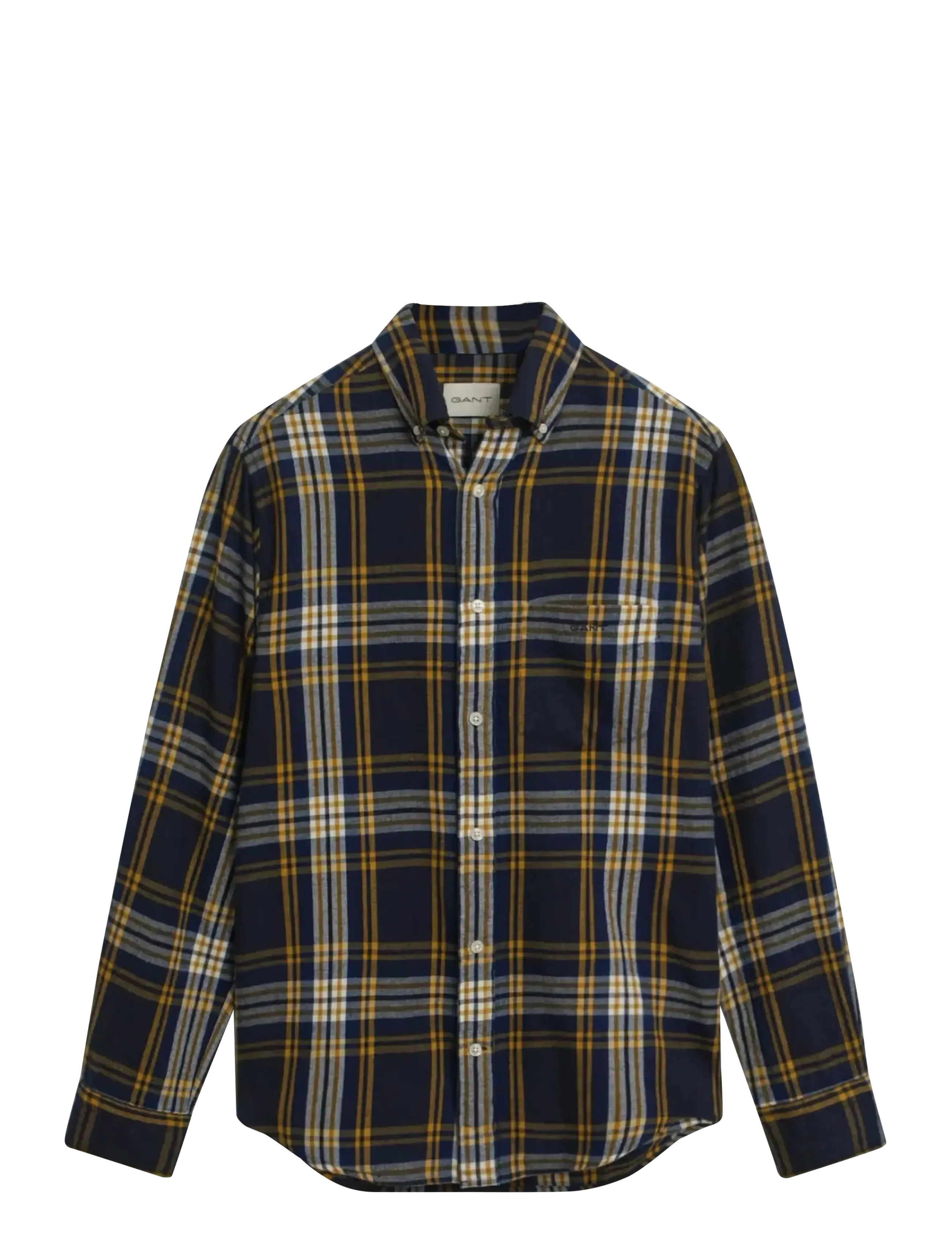 Gant REG WINDBLOWN FLANNEL CHECK SHIRT - Skjorter - EVENING BLUE / multi