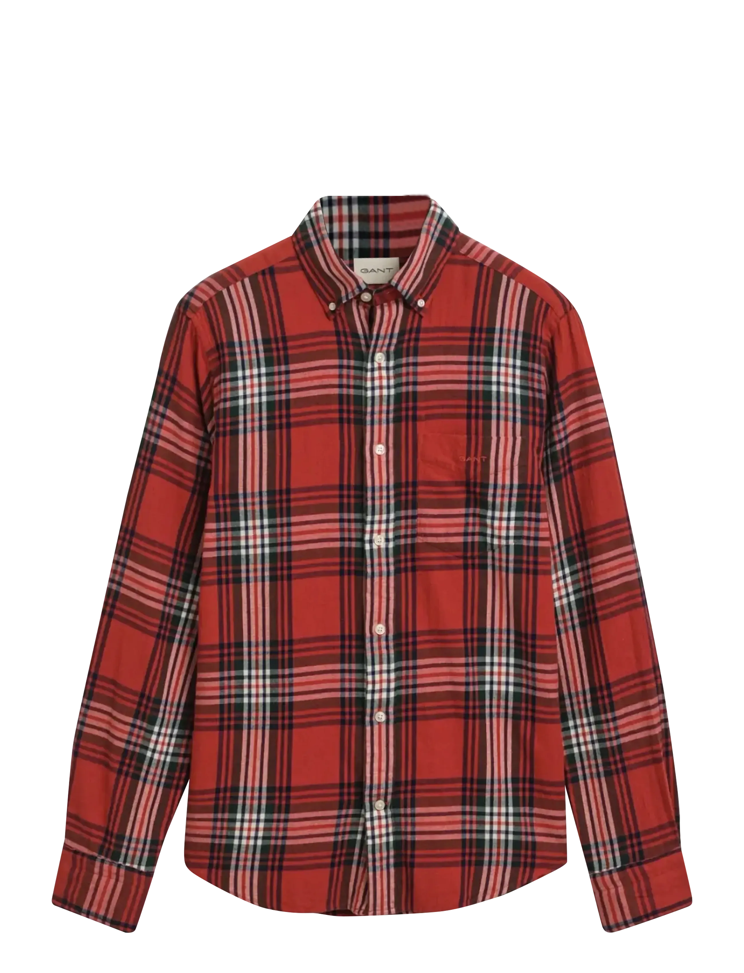 Gant Reg Windblown Flannel Check Shirt, XL, Shirts, Rot - Checkered Männerswear