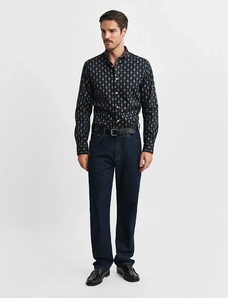 GANT - REG PAISLEY PRINTED TWILL SHIRT - hemden mit muster - evening blue - 2