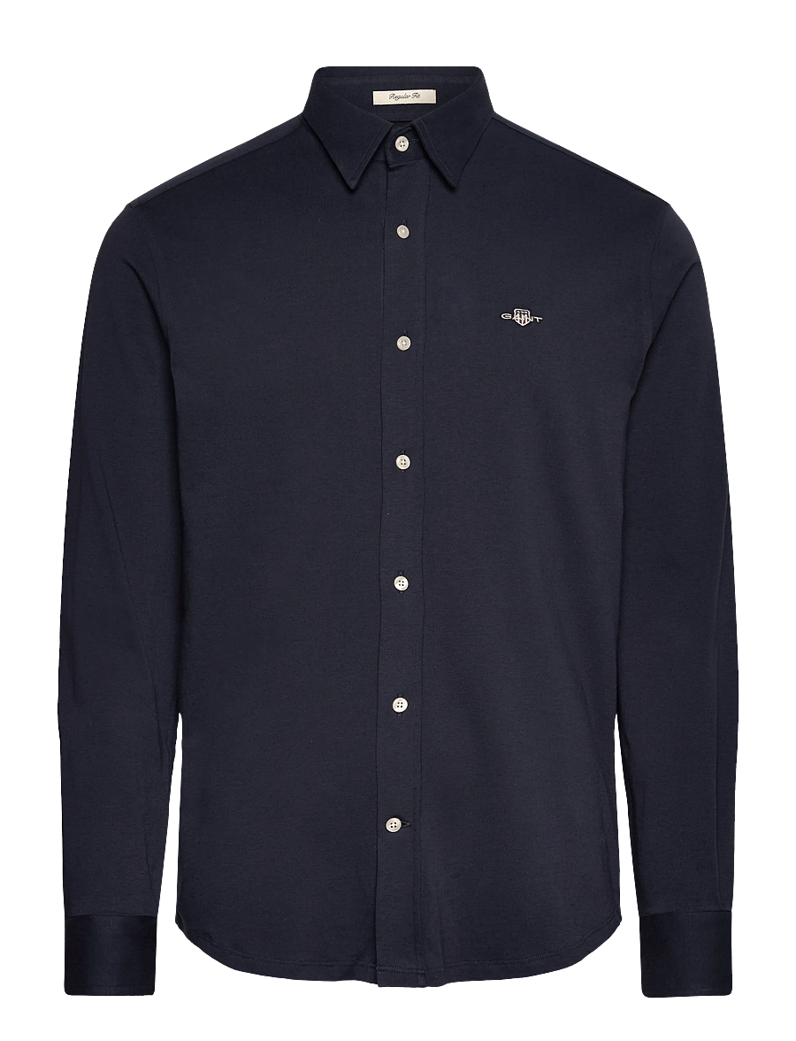 GANT - REG JERSEY SHIRT - marine - 0