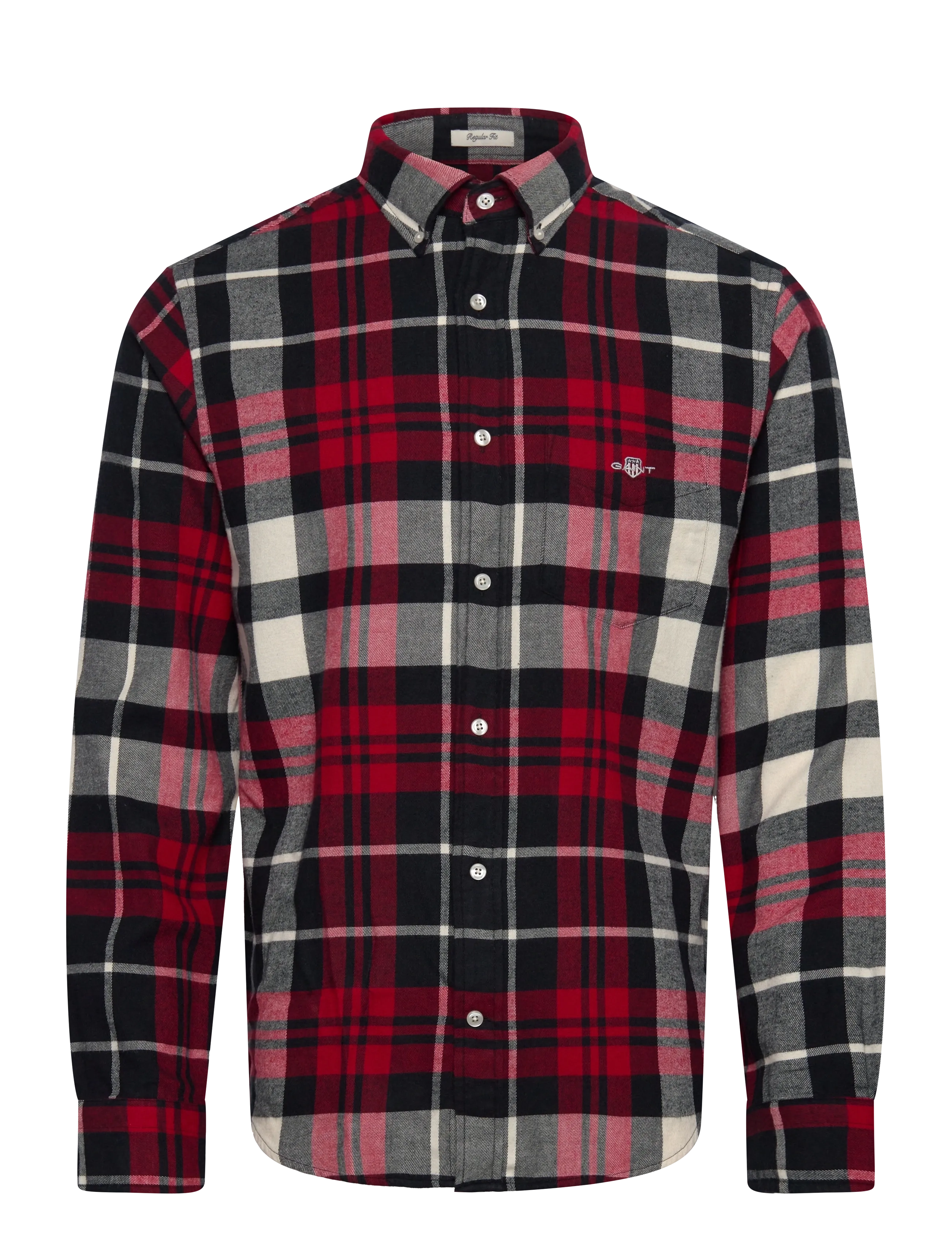 GANT Reg Flannel Check Shirt Rot - XXL - Herren