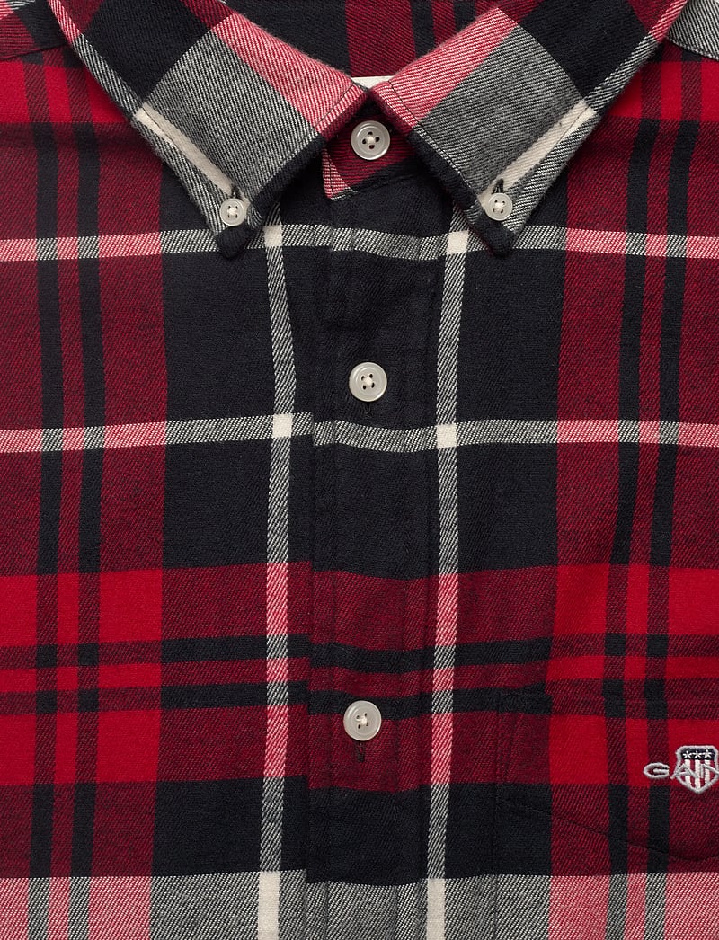 GANT - REG FLANNEL CHECK SHIRT - flanell-hemden - ruby red - 2