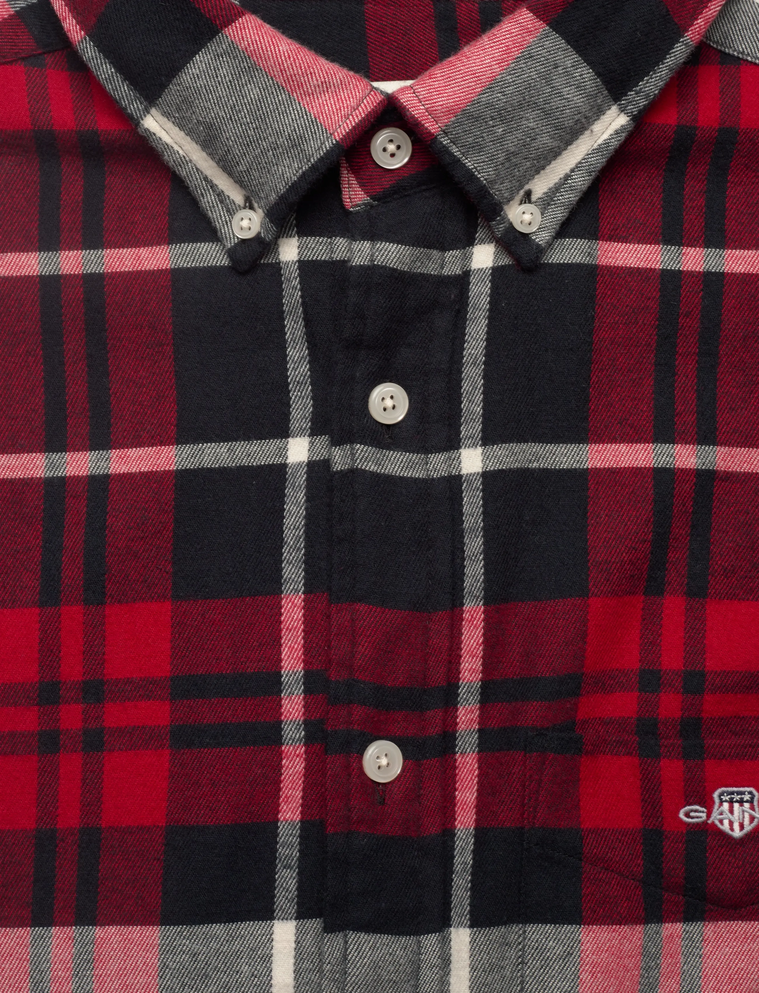 Gant - REG FLANNEL CHECK SHIRT - flanell-hemden - ruby red - 5