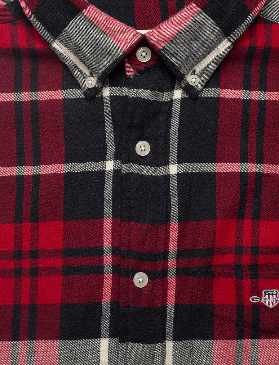 Gant - REG FLANNEL CHECK SHIRT - flanell-hemden - ruby red - 5