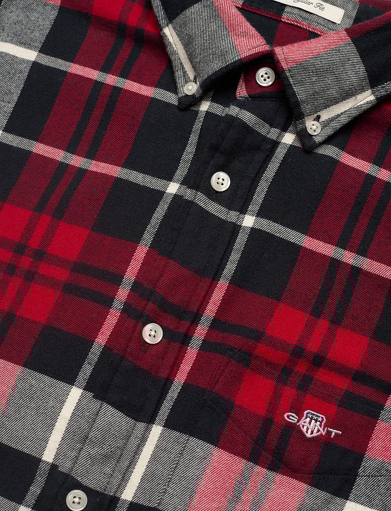GANT - REG FLANNEL CHECK SHIRT - flanell-hemden - ruby red - 3