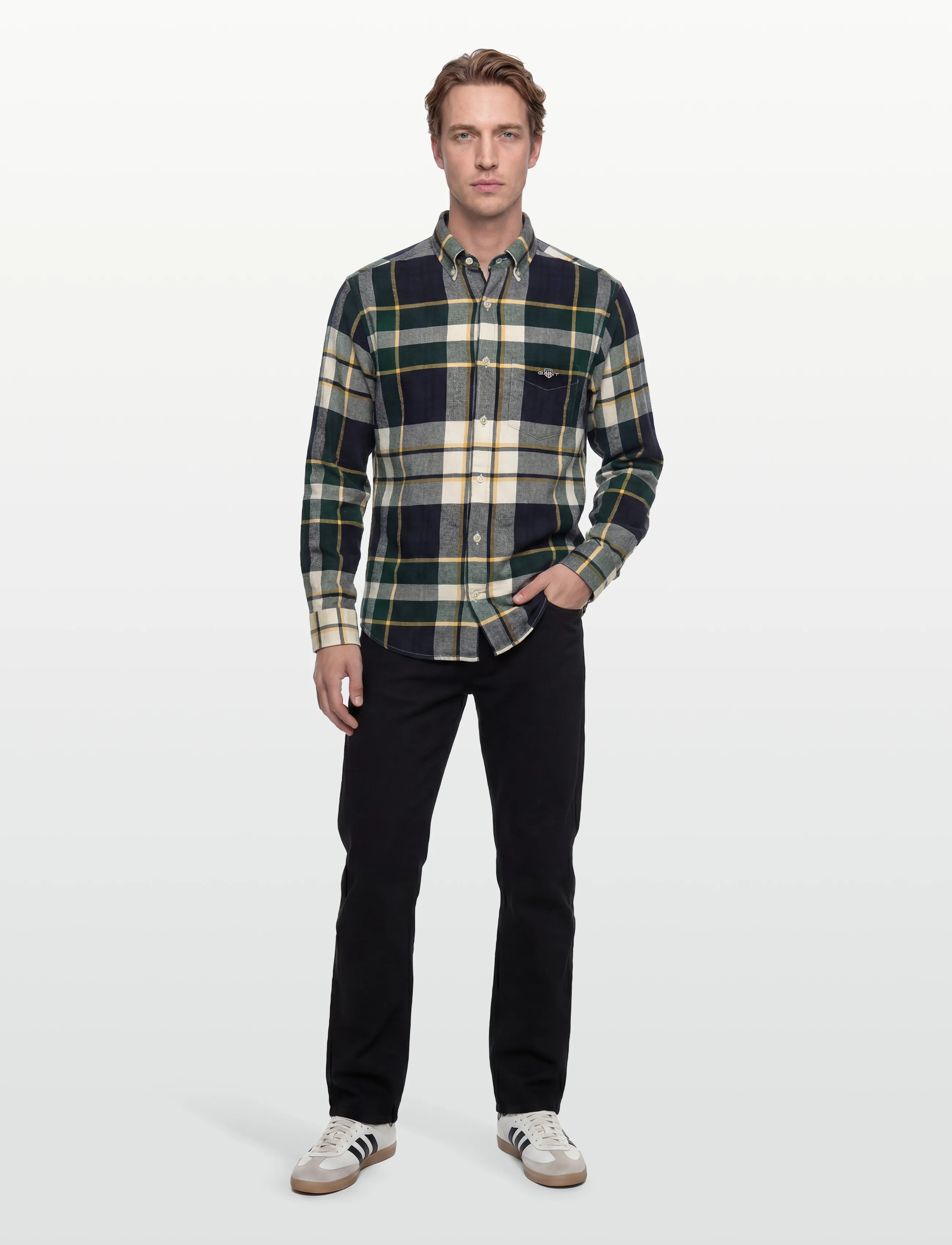 Gant Reg Flannel Check Shirt, XXL, Shirts, Mehrfarbig/gemustert - Checkered Männerswear