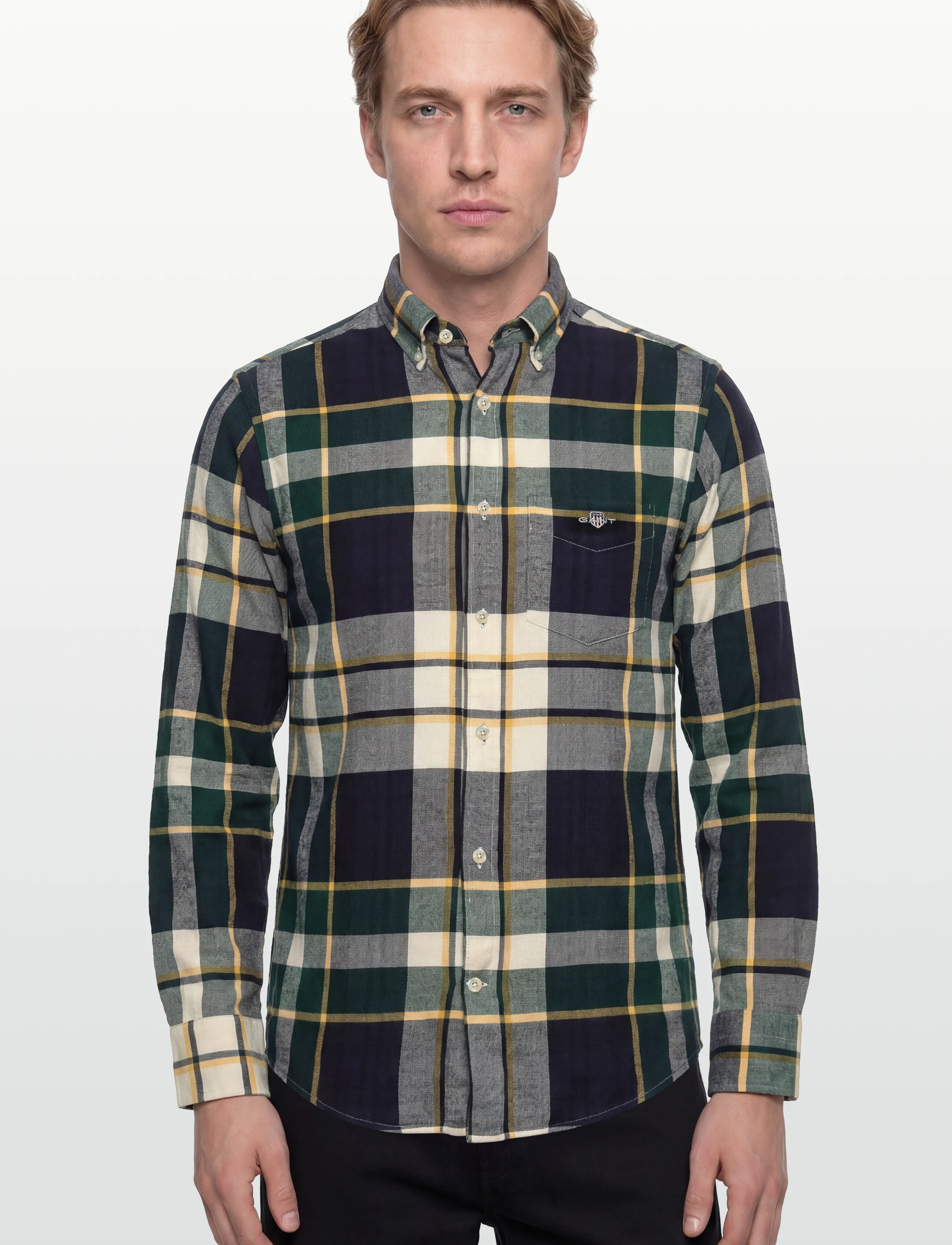 Gant - REG FLANNEL CHECK SHIRT - flanell-hemden - tartan green - 3