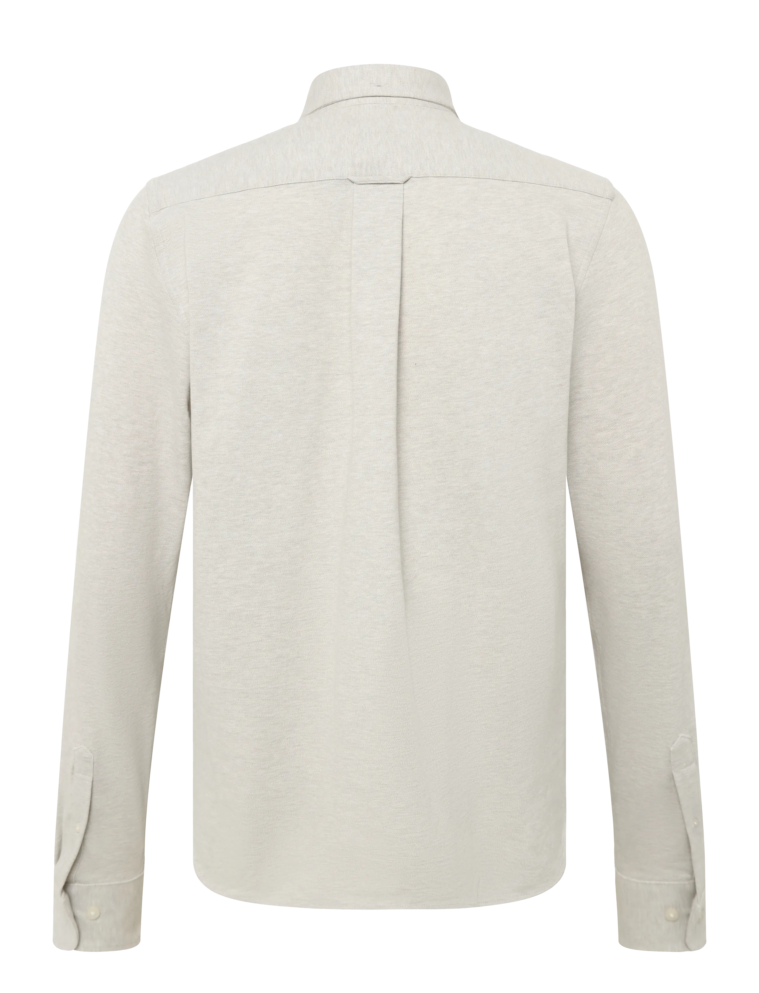 Gant - REG JERSEY PIQUE STRETCH SHIRT - freizeithemden - light beige melange - 1