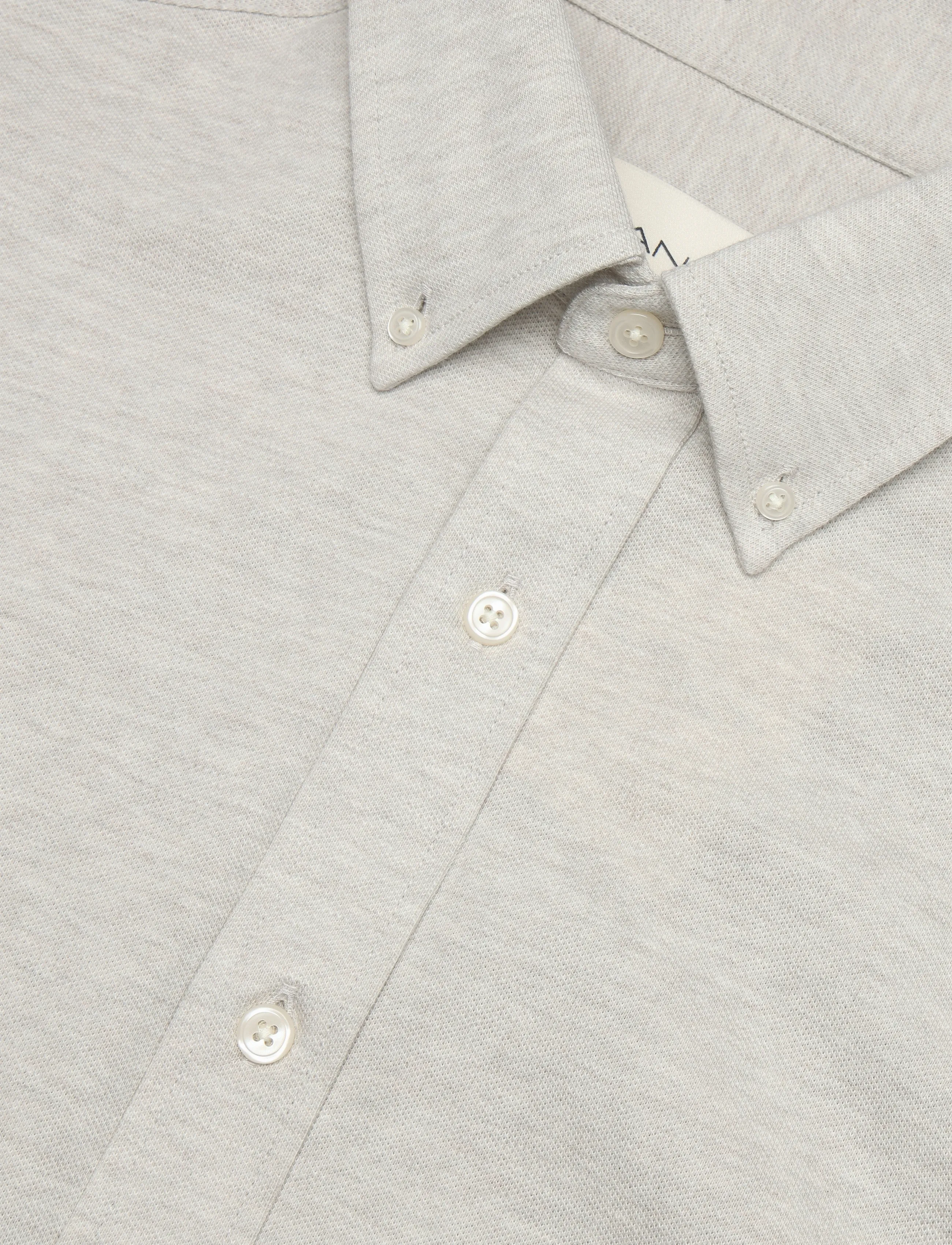 Gant - REG JERSEY PIQUE STRETCH SHIRT - freizeithemden - light beige melange - 2