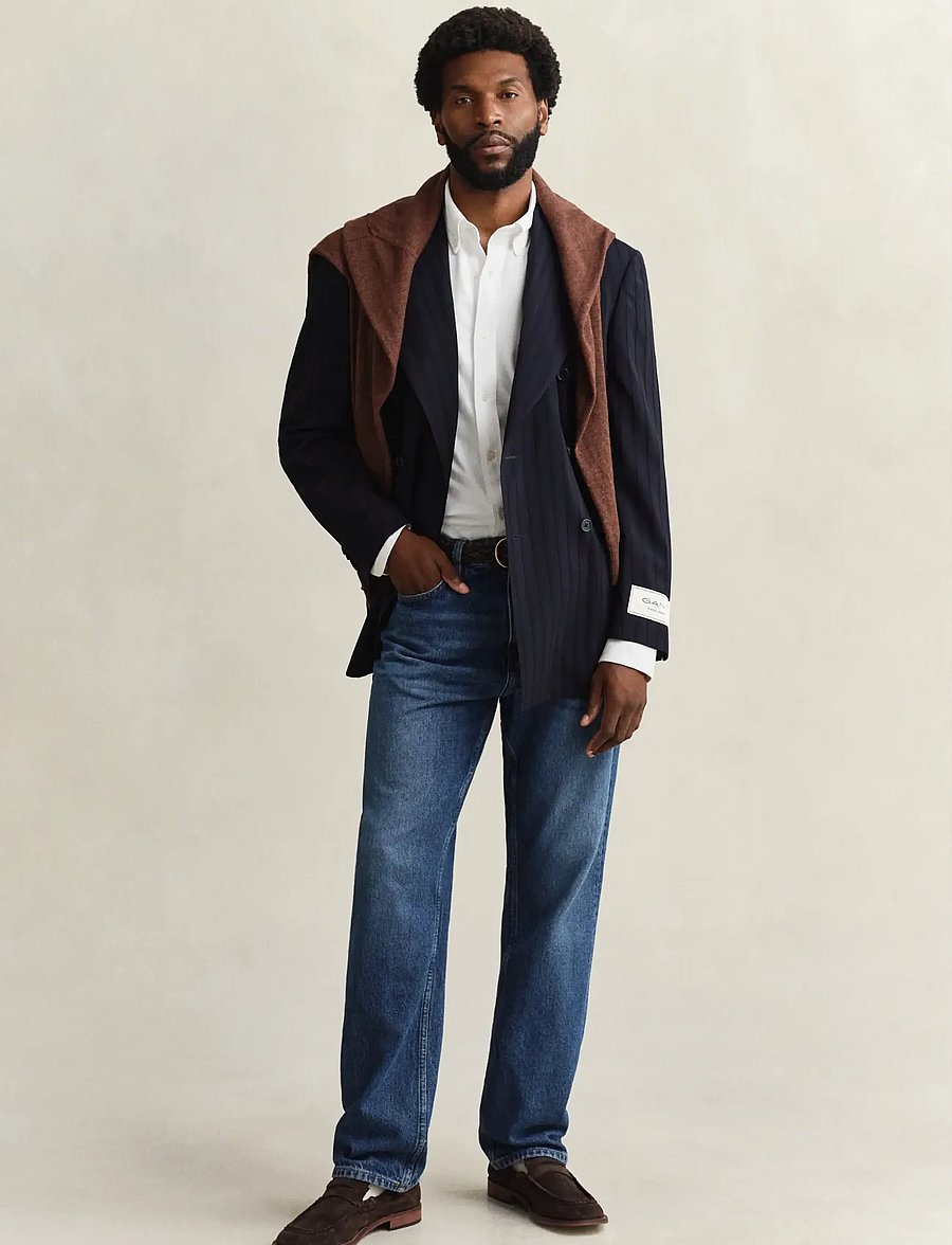 Gant - REG JERSEY PIQUE STRETCH SHIRT - casual skjorter - white - 5