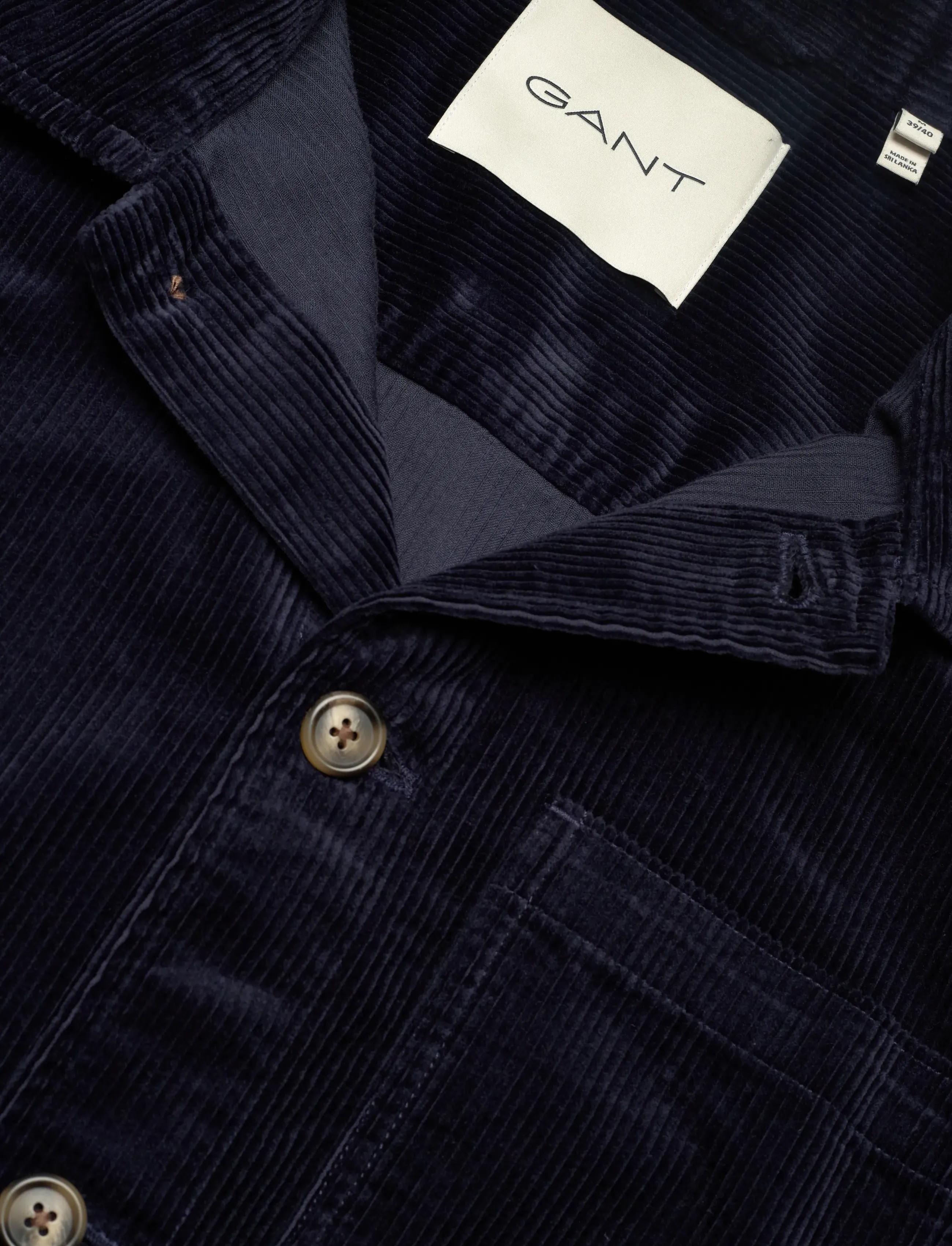 GANT - REG CORD OVERSHIRT - evening blue - 2