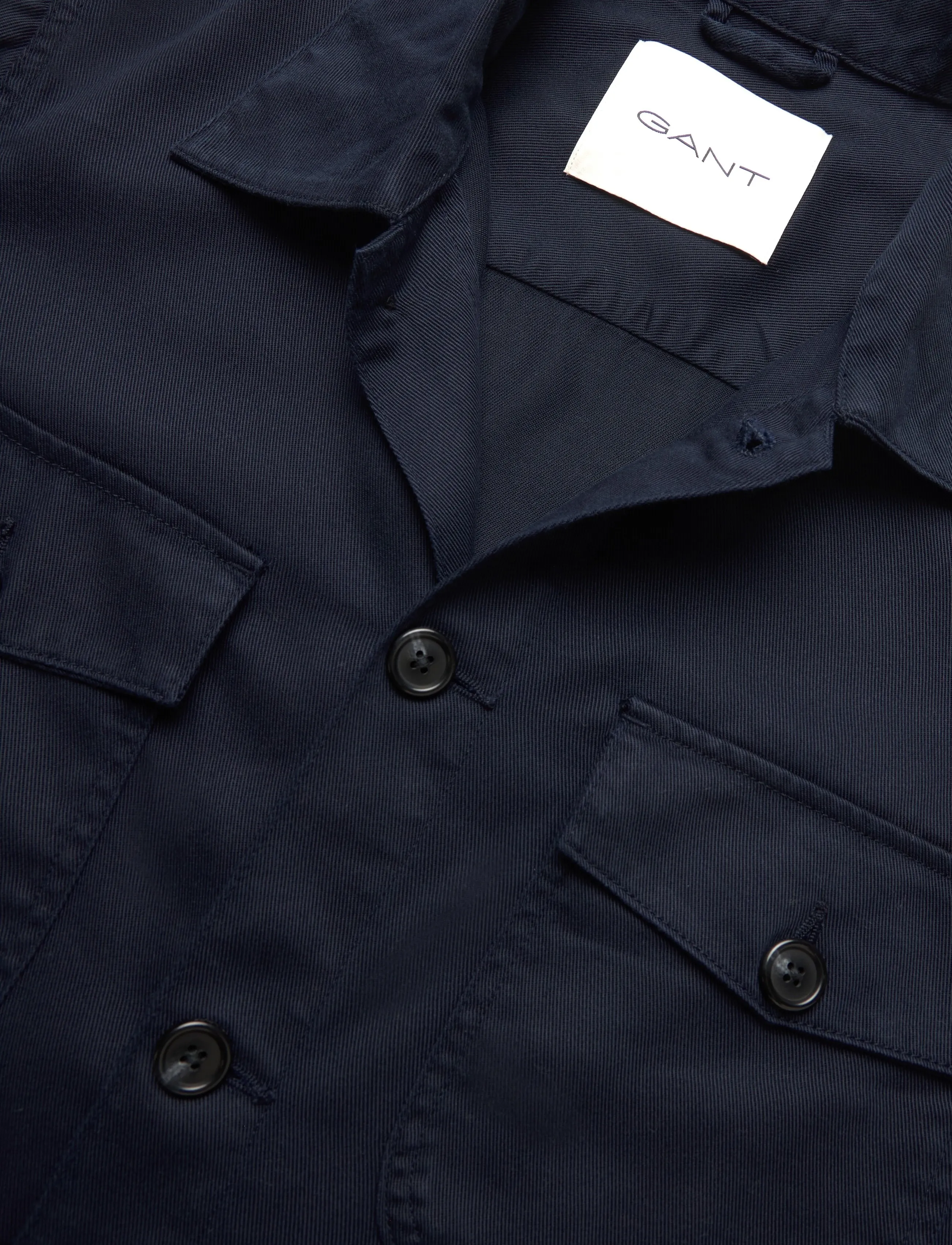 Gant - REG LYOCELL OVERSHIRT - herbstjacken - evening blue - 2