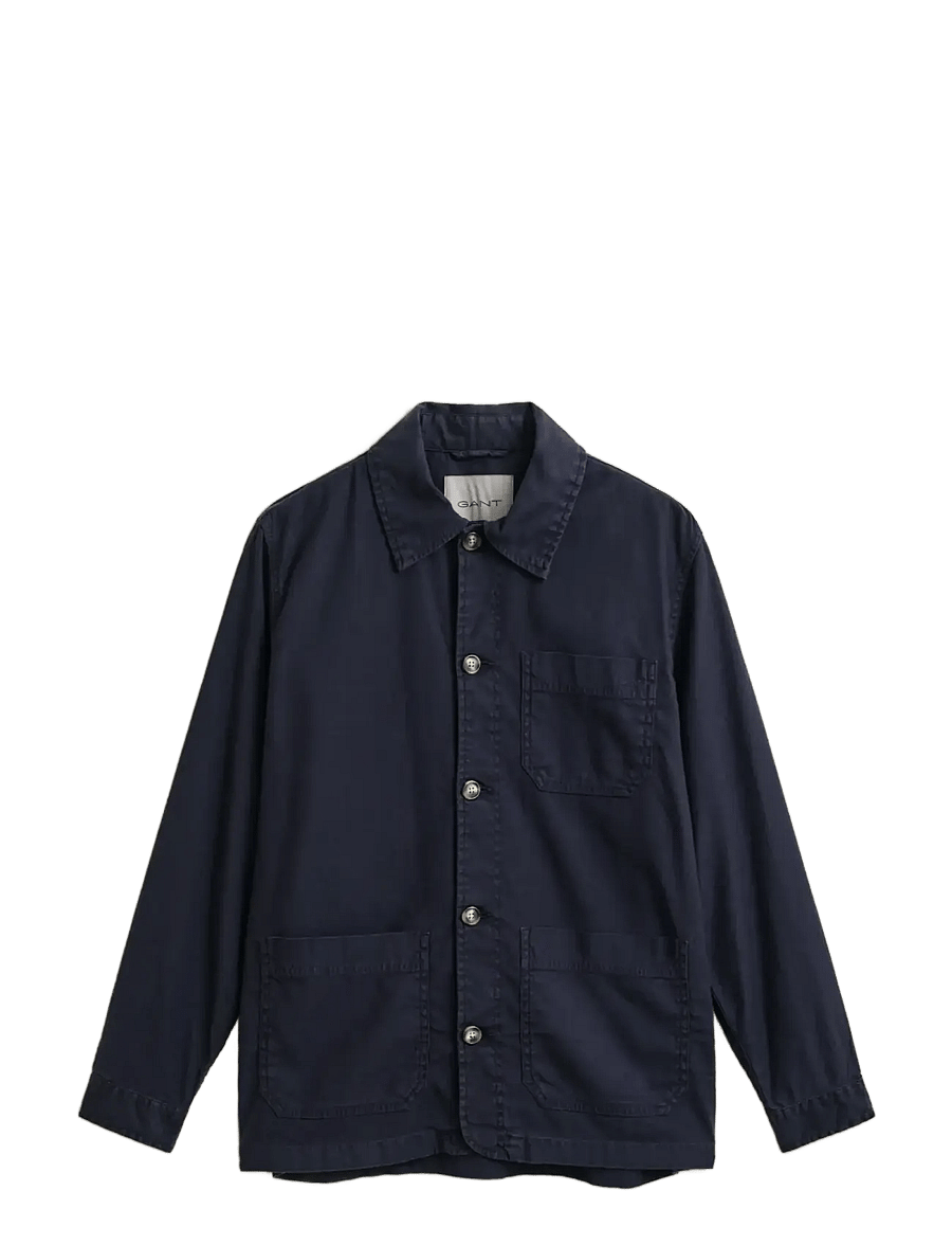Gant - REG COTTON / LINEN OVERSHIRT - achetez selon l'occasion - evening blue - 1