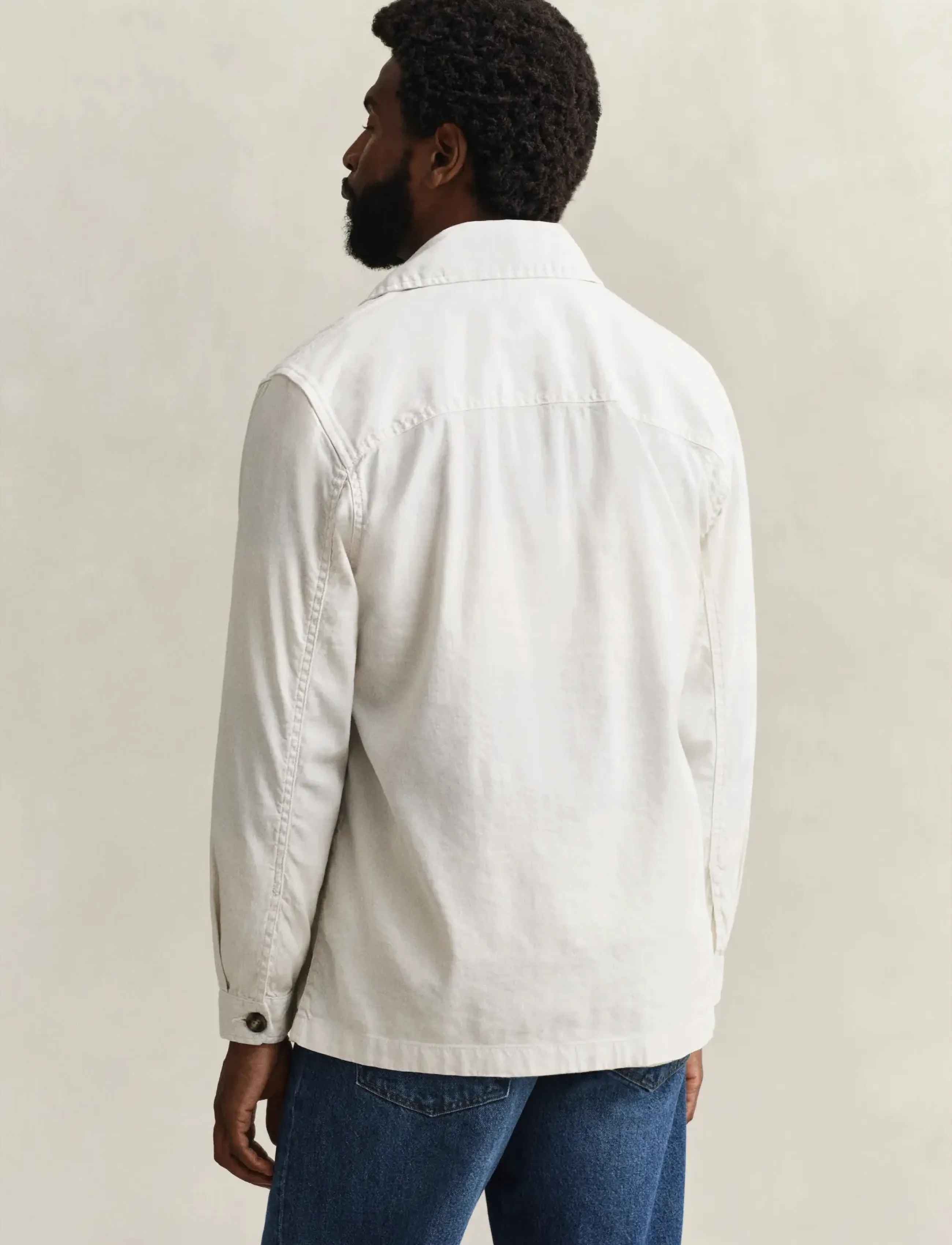 Gant - REG COTTON / LINEN OVERSHIRT - shop efter anledning - sand - 2