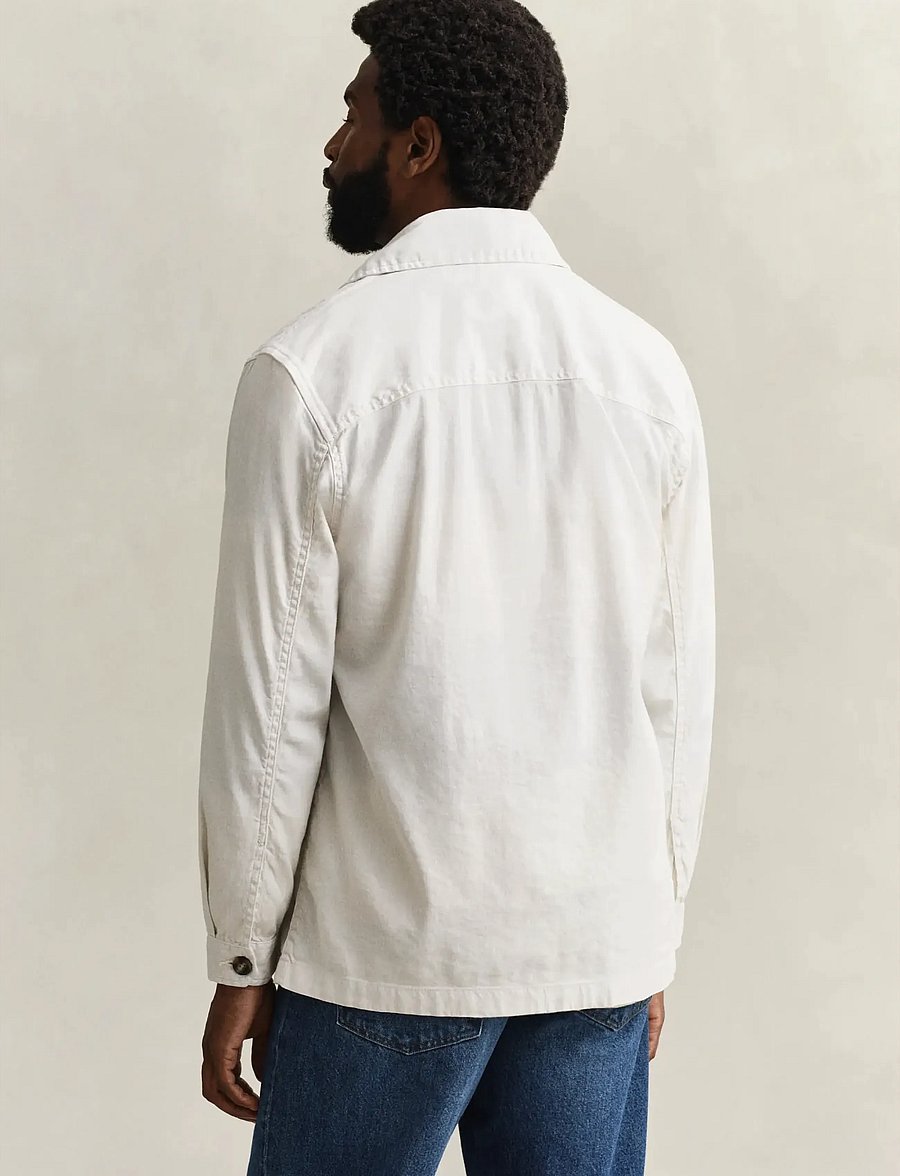 Gant - REG COTTON / LINEN OVERSHIRT - shop by occasion - sand - 2