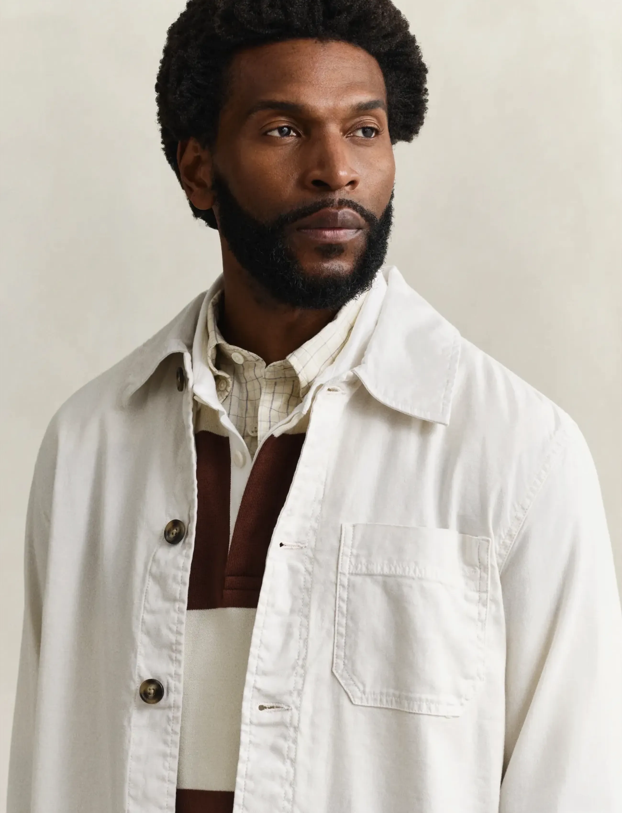 Gant - REG COTTON / LINEN OVERSHIRT - shop efter anledning - sand - 3