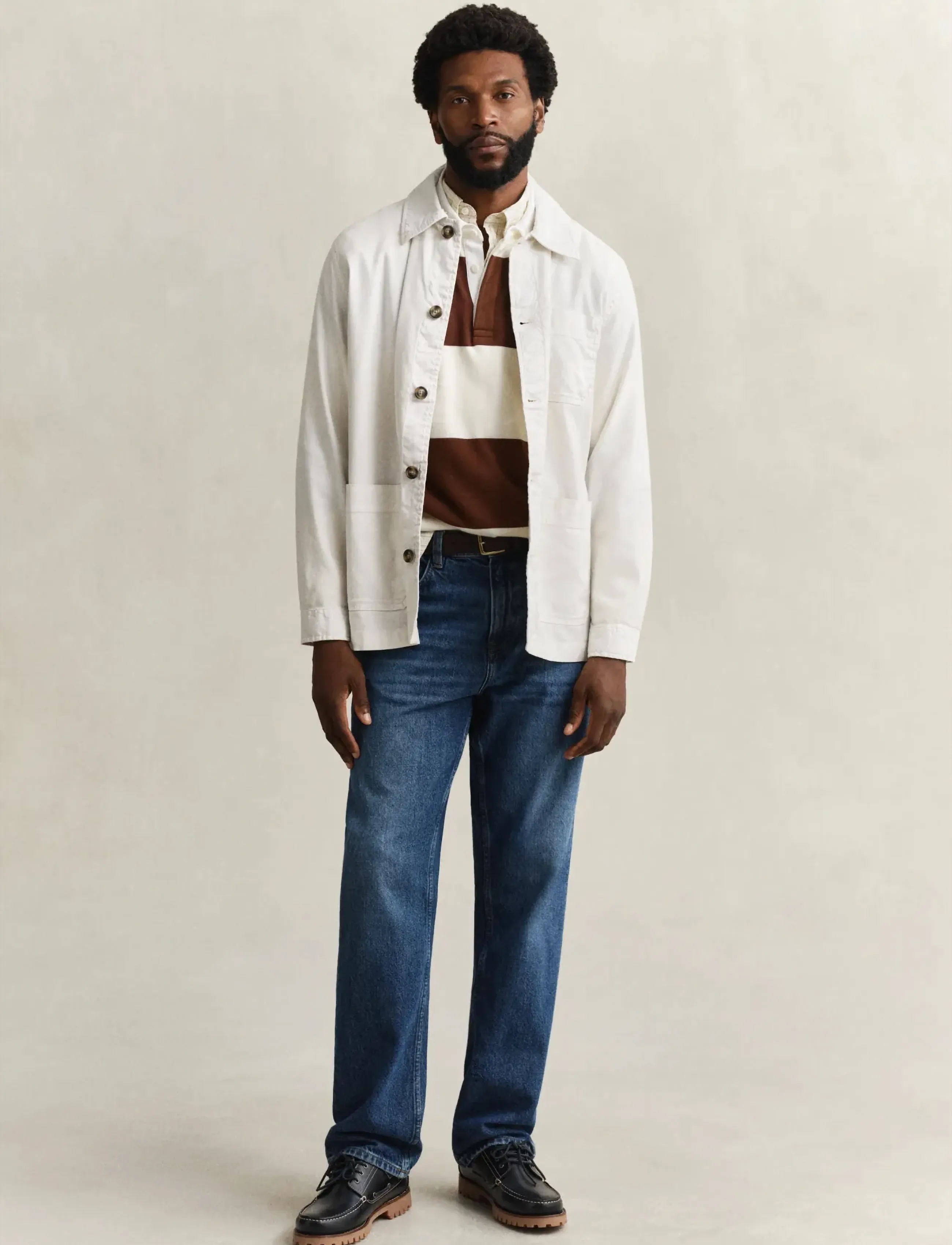 Gant - REG COTTON / LINEN OVERSHIRT - shop efter anledning - sand - 4
