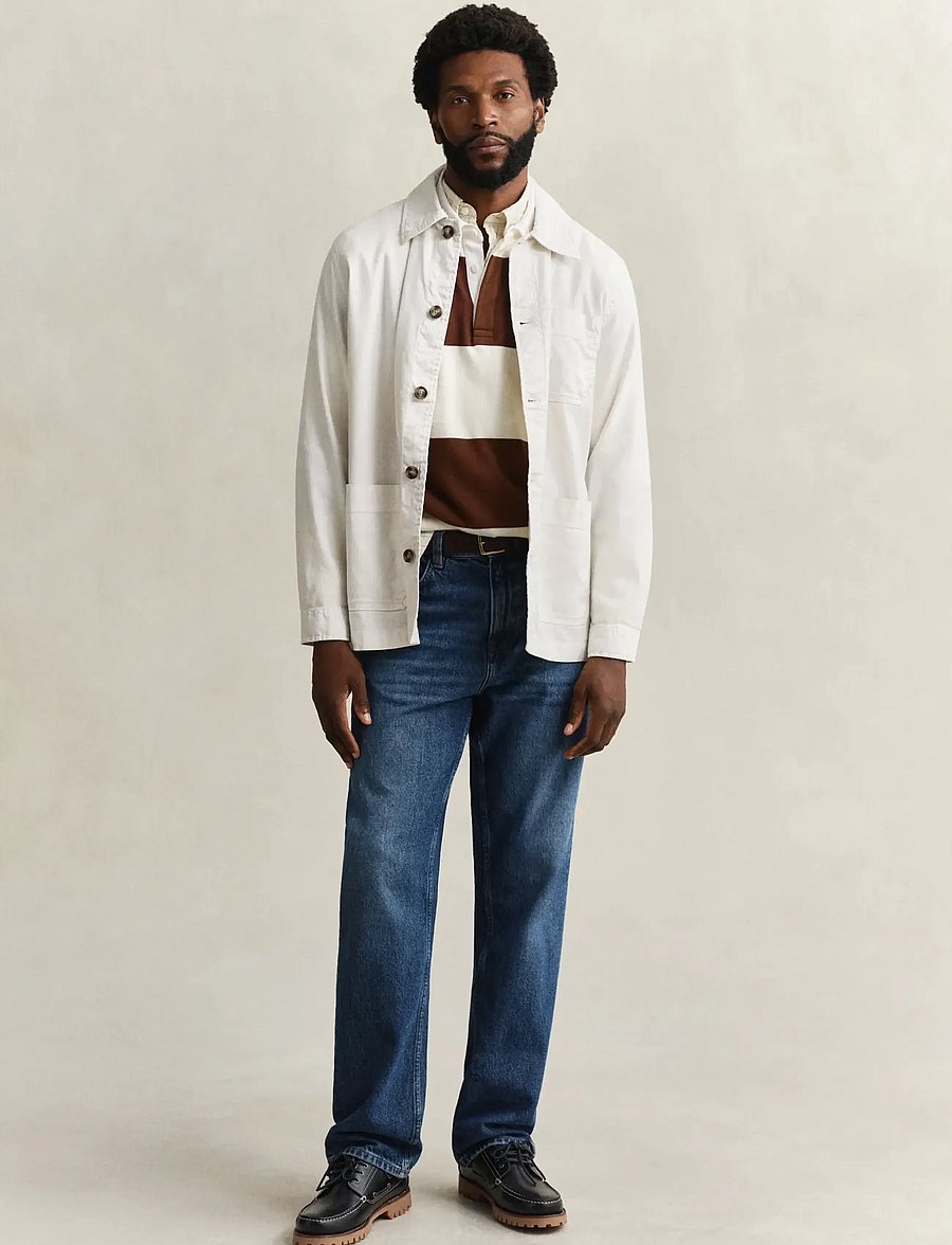 Gant - REG COTTON / LINEN OVERSHIRT - shop by occasion - sand - 4