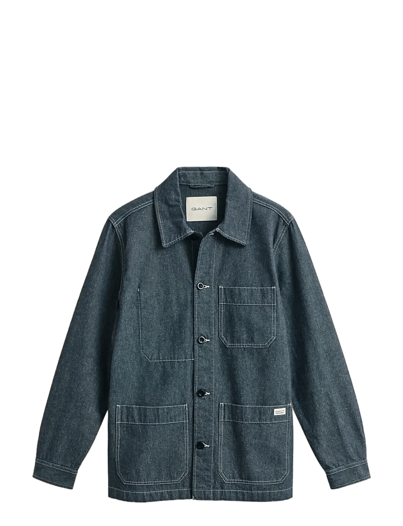 GANT - REG CHAMBRAY OVERSHIRT - nach anlass kaufen - mid blue - 1