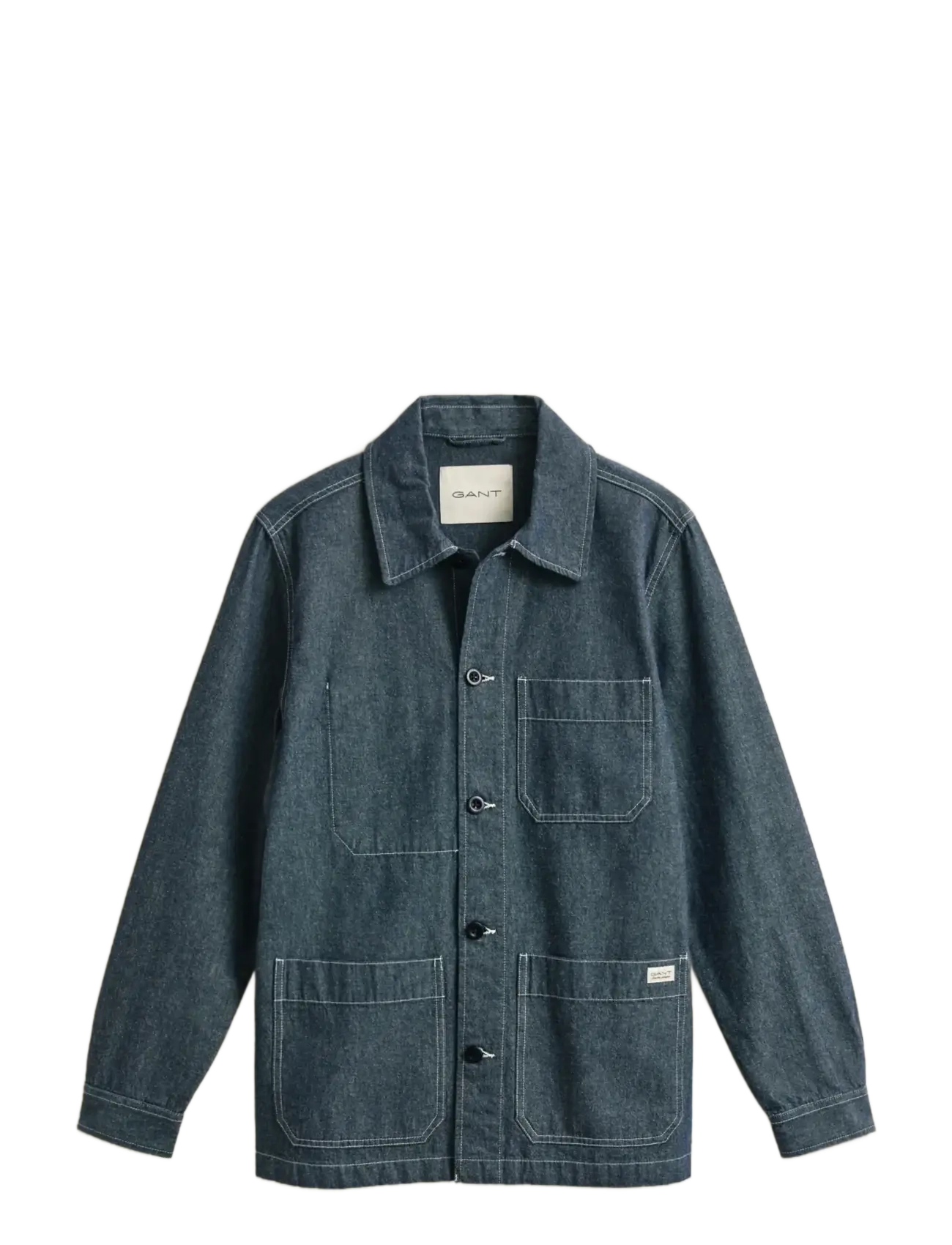 Gant REG CHAMBRAY OVERSHIRT - Overshirts - MID BLUE / blue