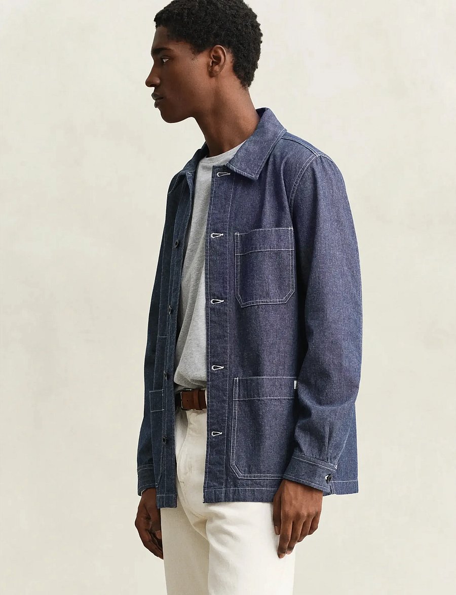 Gant - REG CHAMBRAY OVERSHIRT - shop by occasion - mid blue - 3