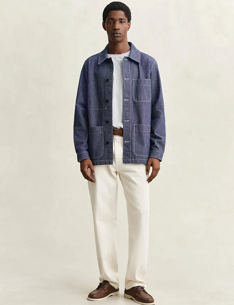 GANT - REG CHAMBRAY OVERSHIRT - nach anlass kaufen - mid blue - 4