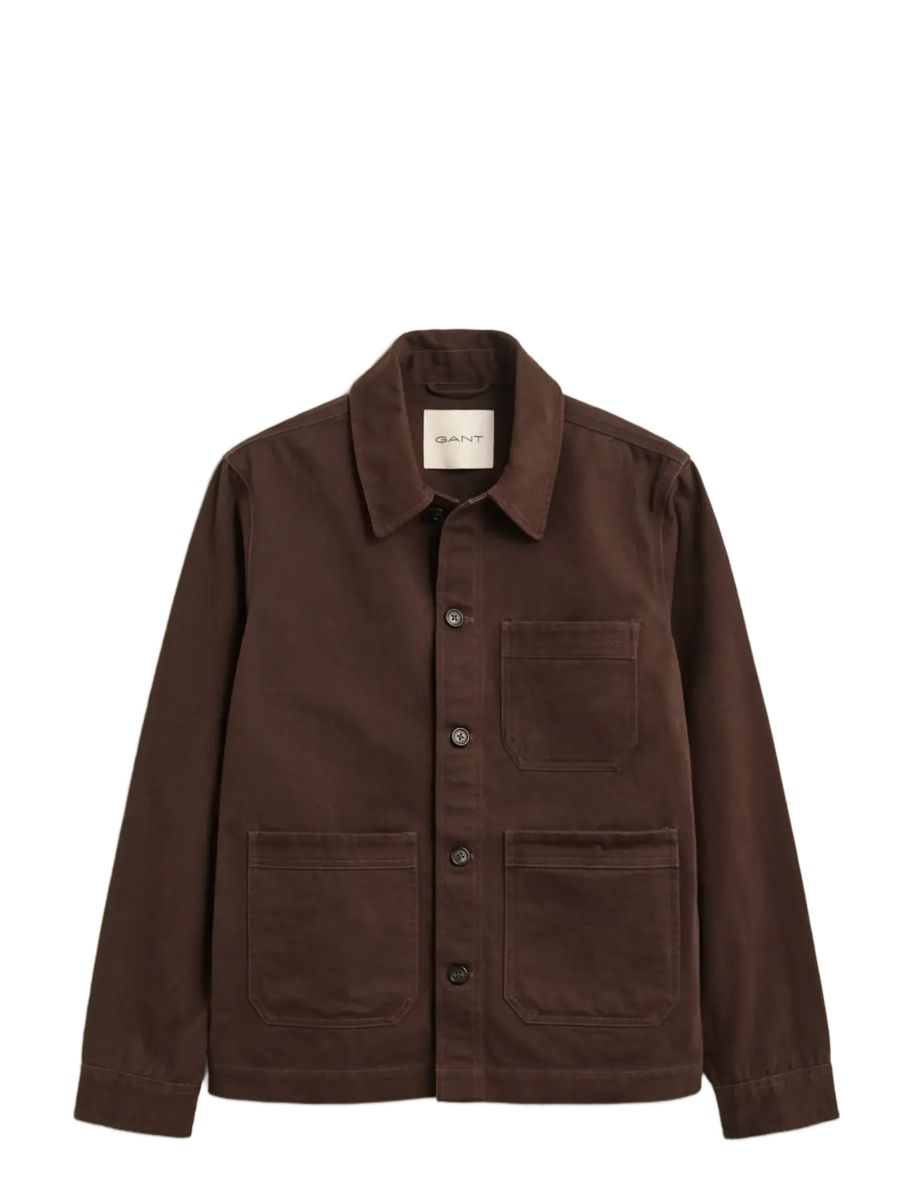 Gant Twill Overshirt - Inspiration - BLACK BROWN / brown