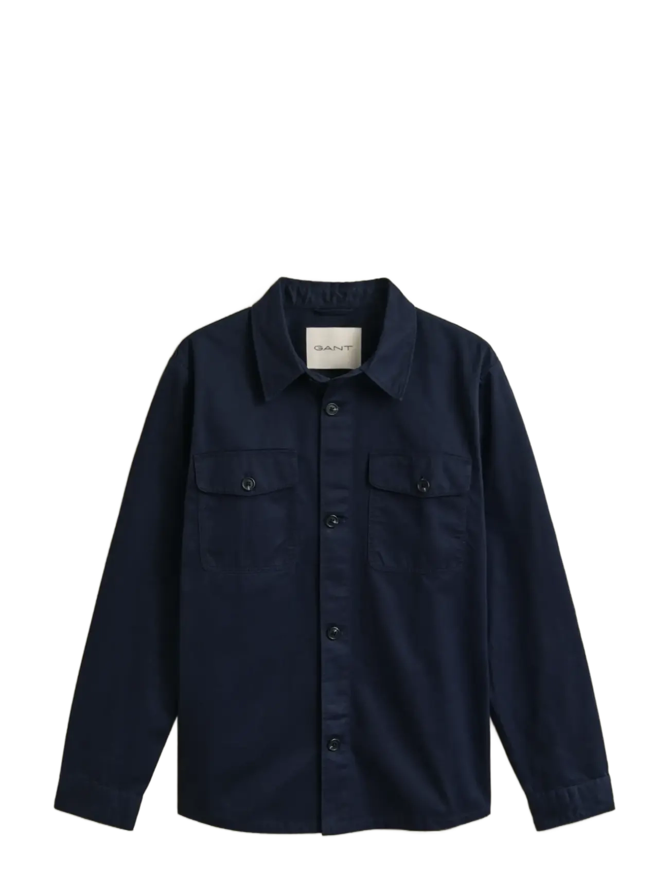GANT REG COTTON TWILL OVERSHIRT - GANT - EVENING BLUE / navy