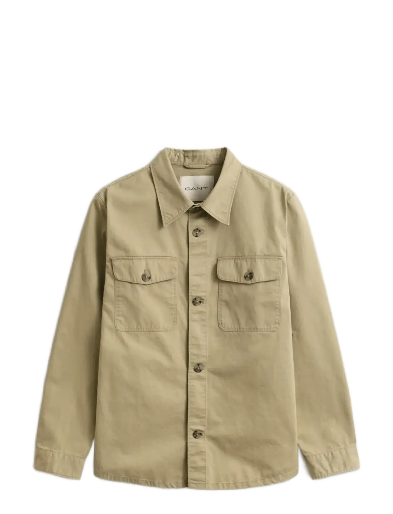 GANT REG COTTON TWILL OVERSHIRT - Overshirts - WOODY BEIGE / beige