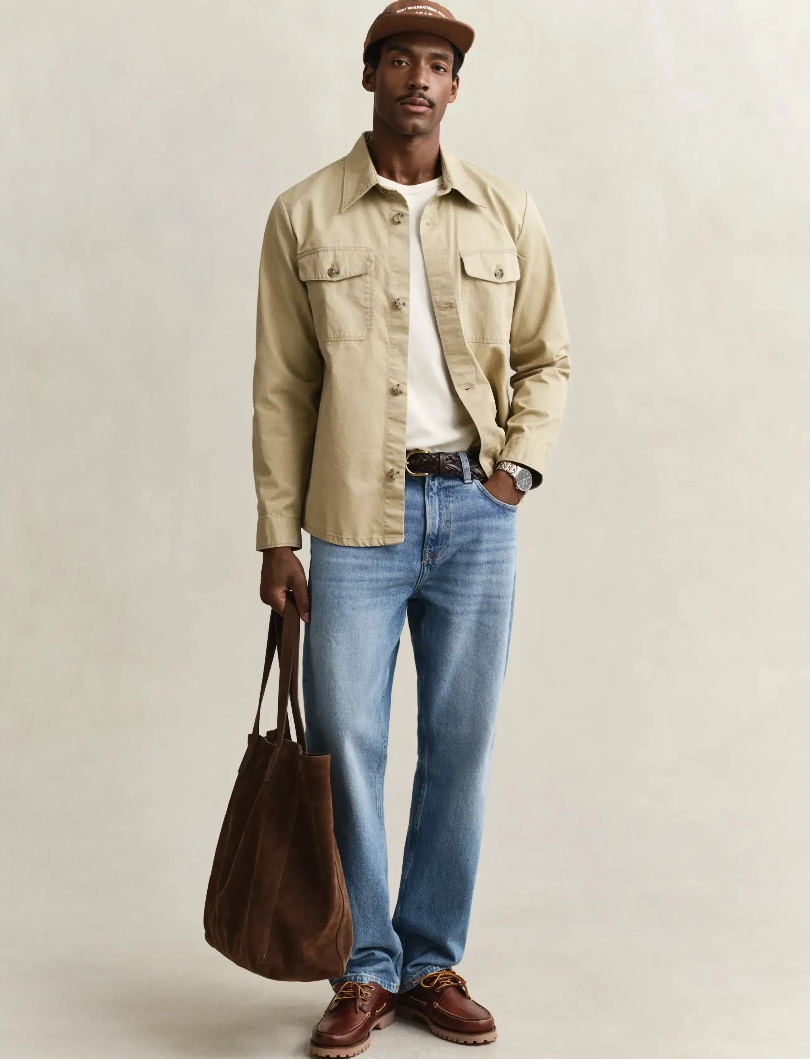 Gant - REG COTTON TWILL OVERSHIRT - shop efter anledning - woody beige - 3