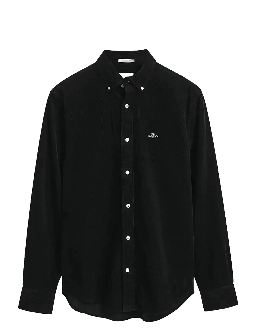Gant - REG CORDUROY SHIRT - cordhemden - black - 1