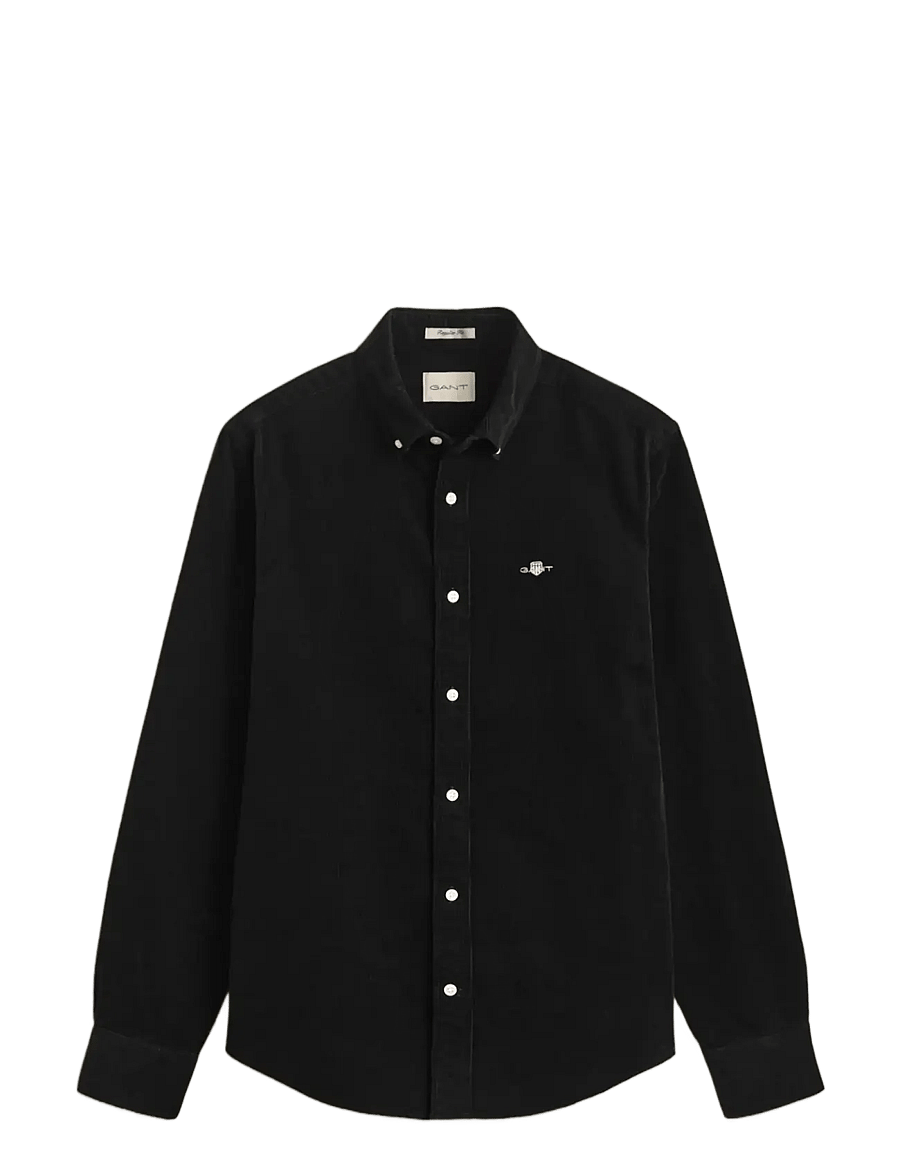 Gant - REG CORDUROY SHIRT - velvetsärgid - black - 1