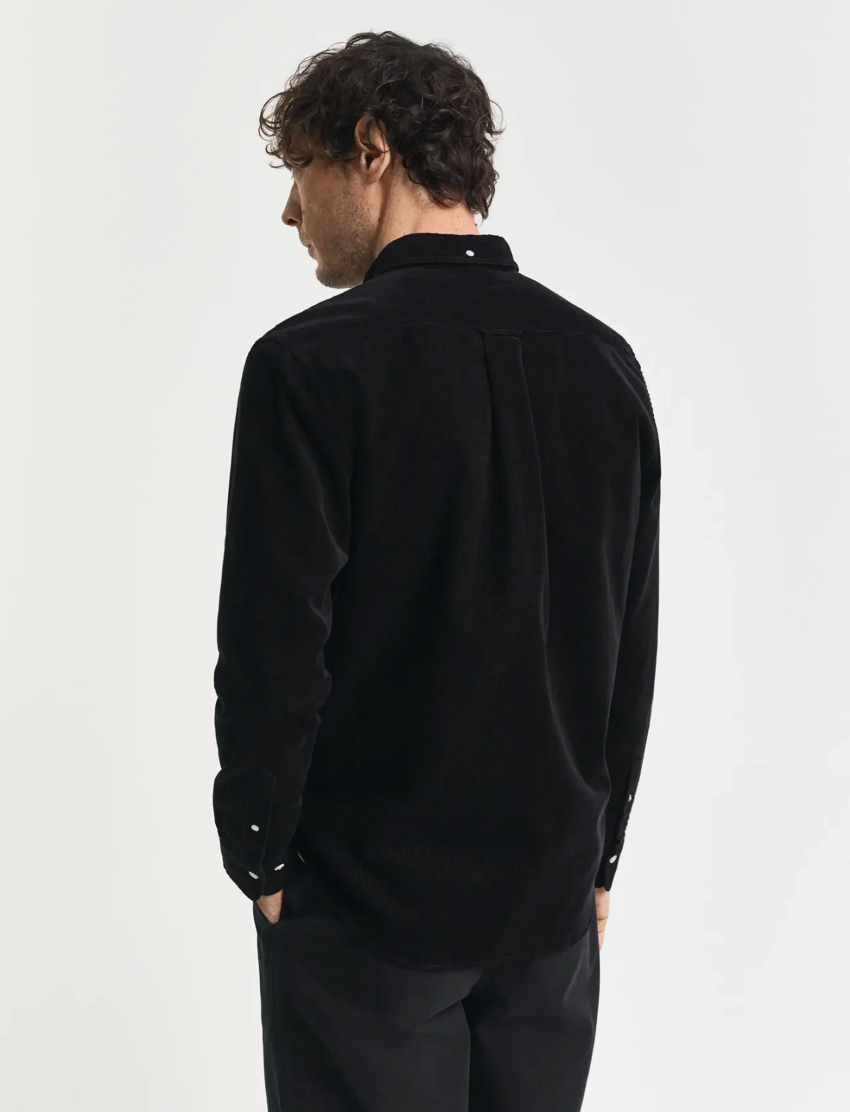 Gant - REG CORDUROY SHIRT - fløjlsskjorter - black - 2