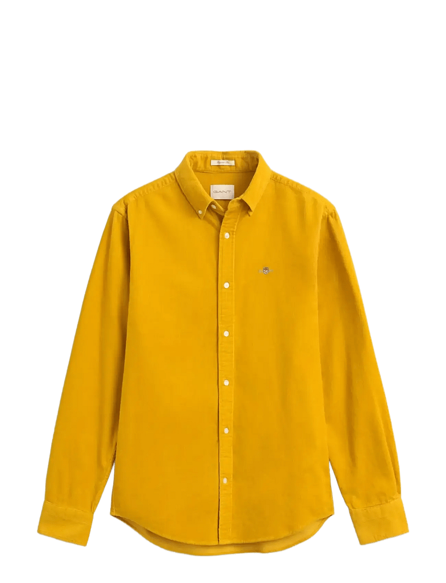 Gant - REG CORDUROY SHIRT - corduroy shirts - burnt yellow - 0