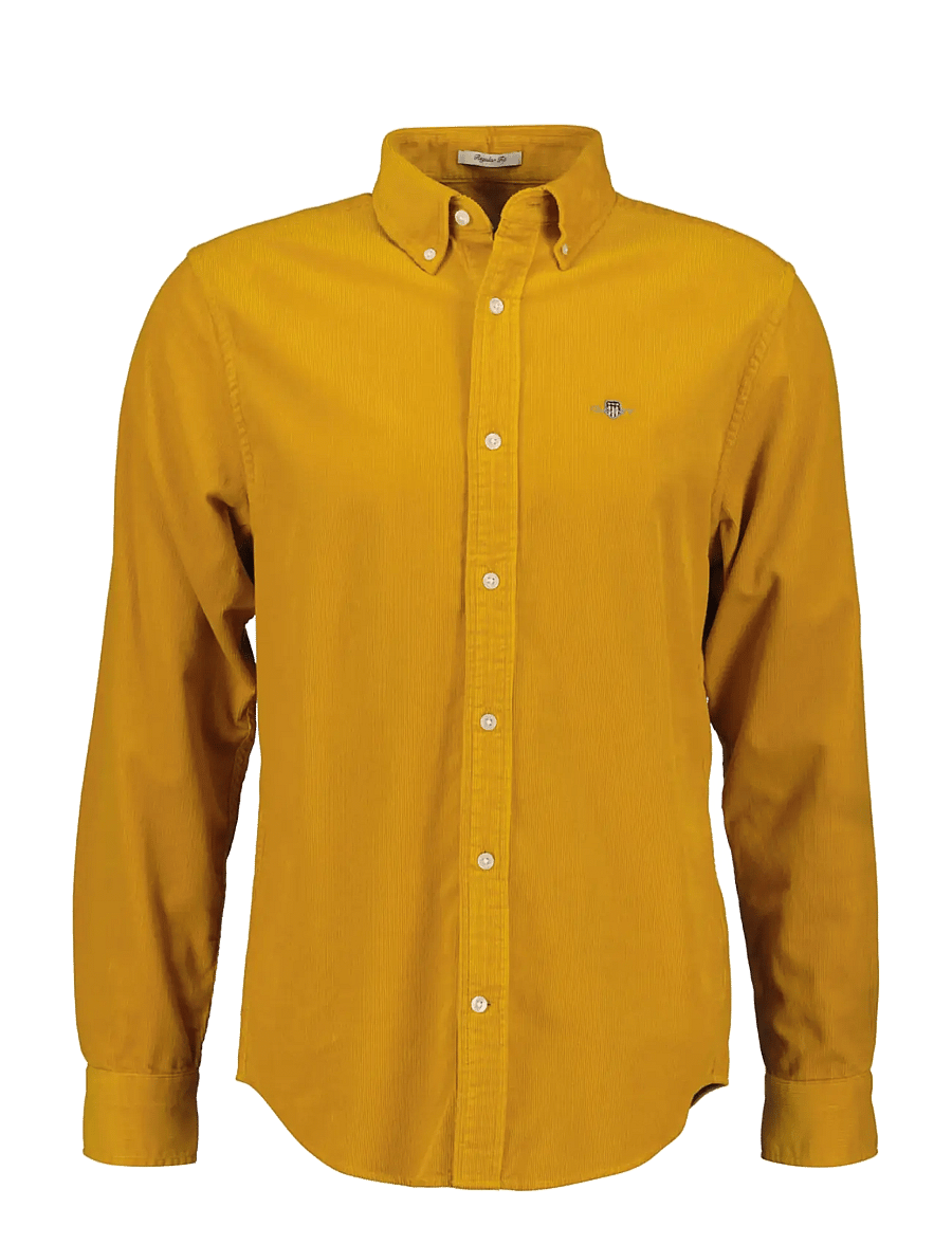 Gant - REG CORDUROY SHIRT - corduroy shirts - burnt yellow - 0