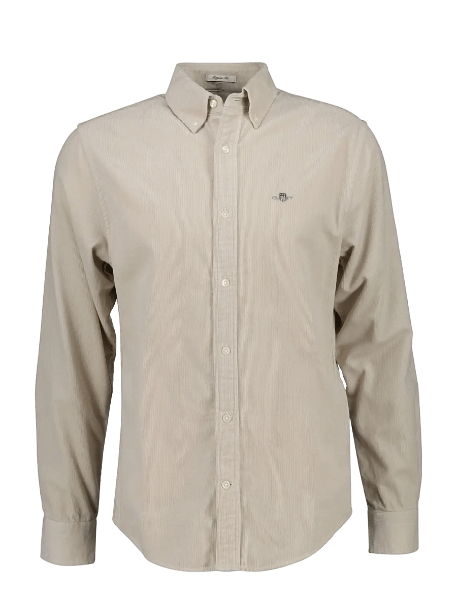 Gant - REG CORDUROY SHIRT - corduroy shirts - clay beige - 1