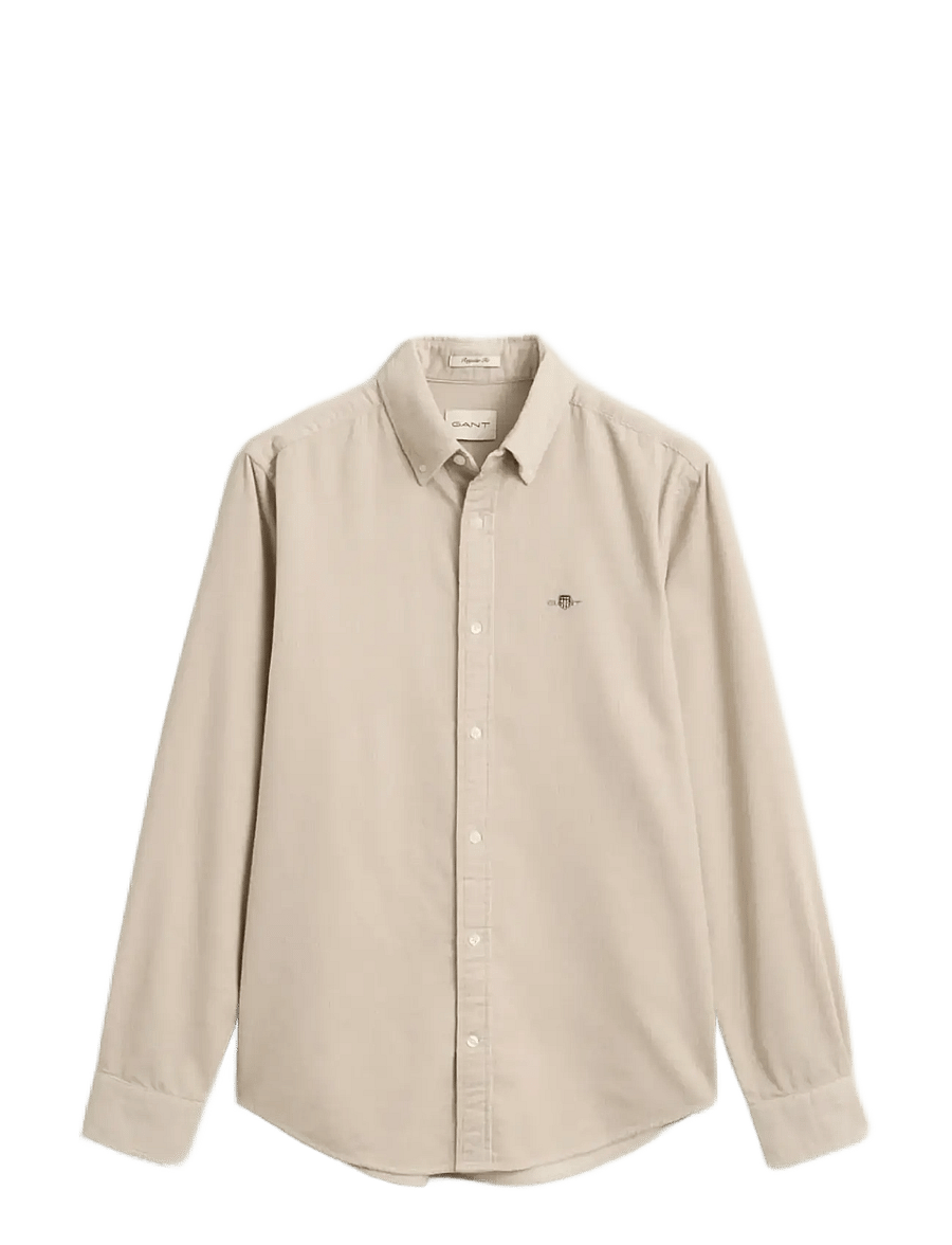 Gant - REG CORDUROY SHIRT - manchesterskjortor - clay beige - 1