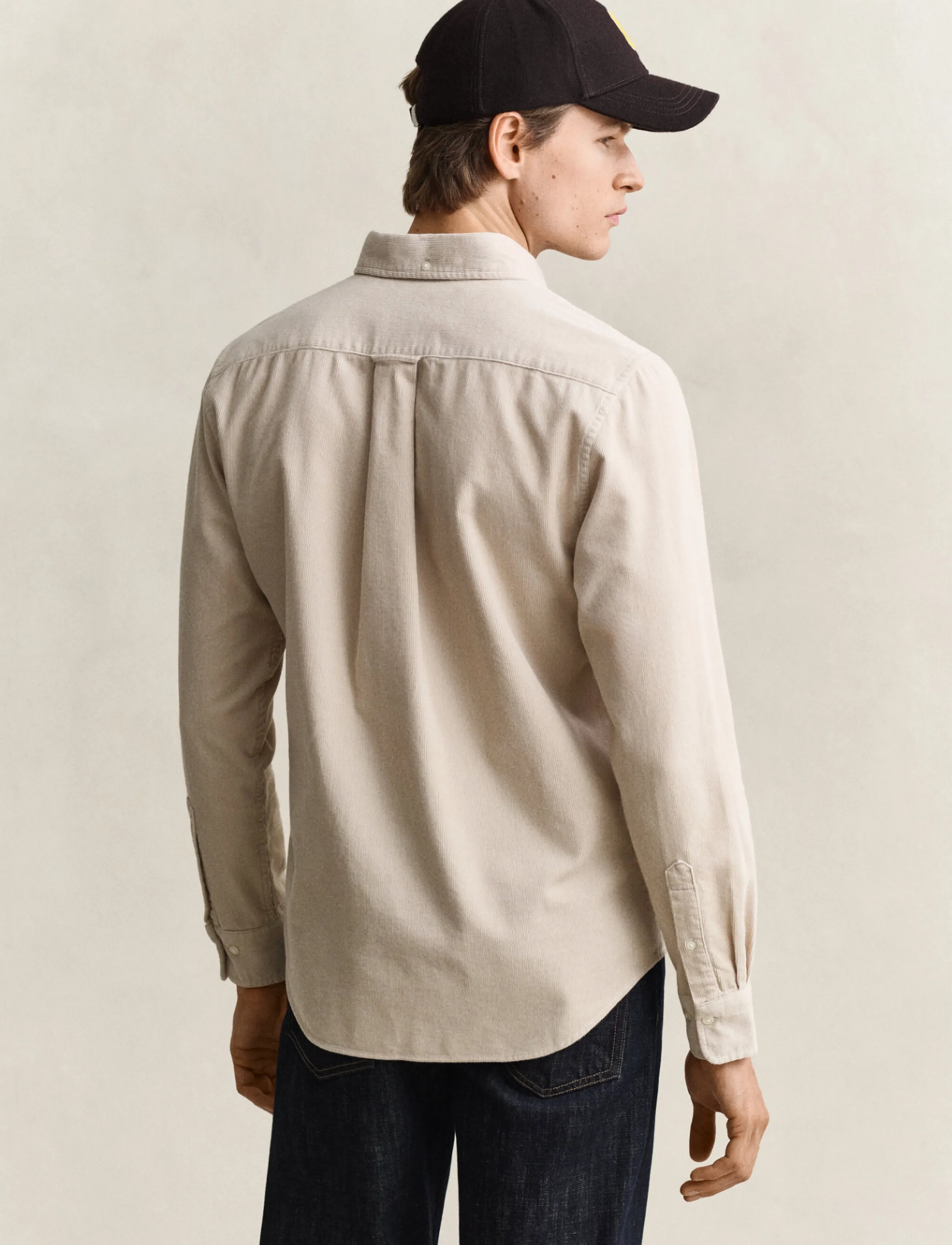 Gant - REG CORDUROY SHIRT - corduroy shirts - clay beige - 2
