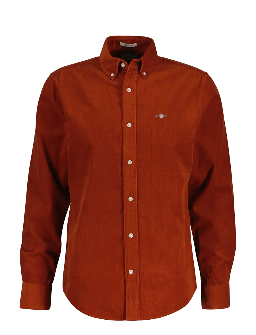 Gant - REG CORDUROY SHIRT - corduroy shirts - copperwood - 0