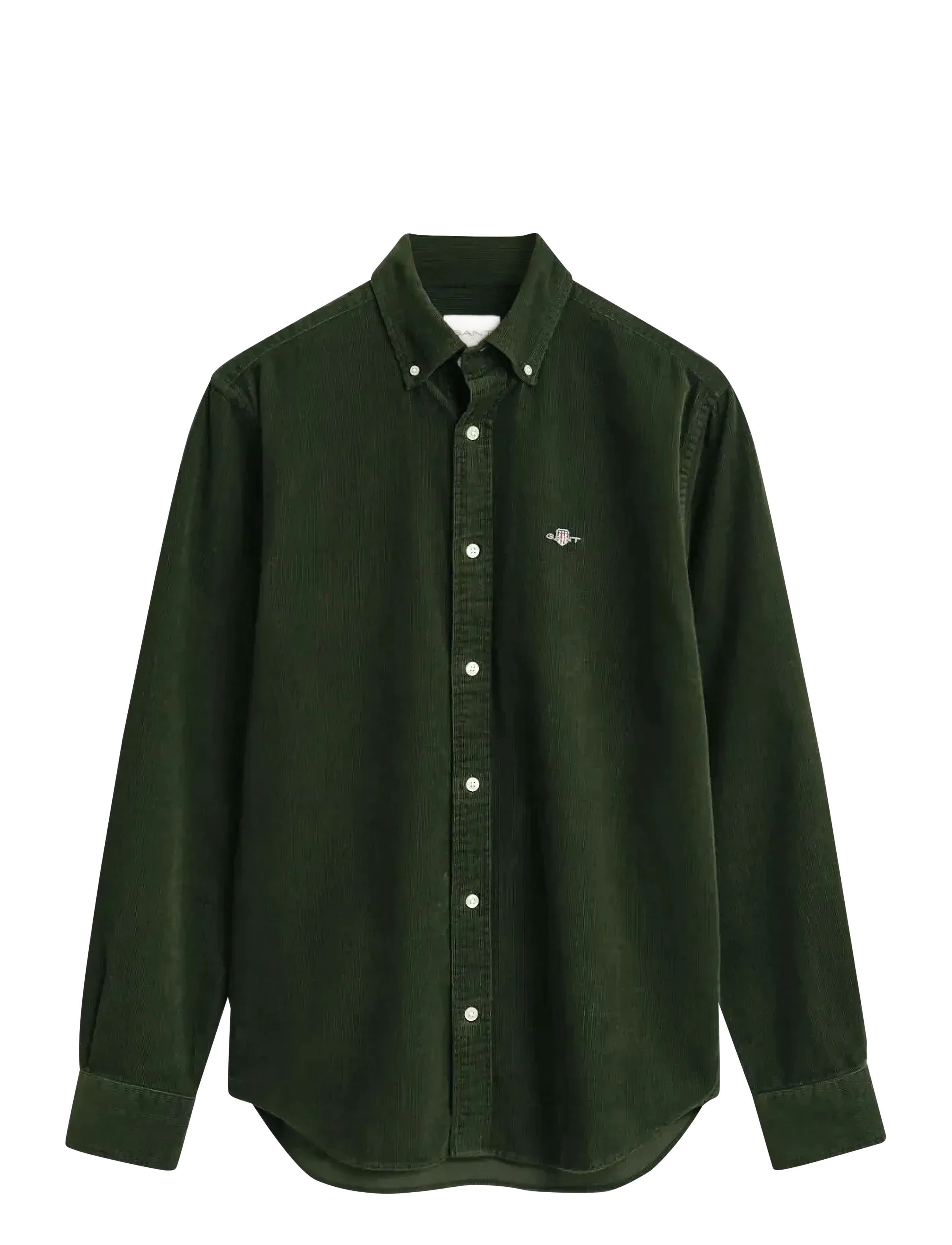 GANT Reg Kordsamt Shirt Grün - L - Herren