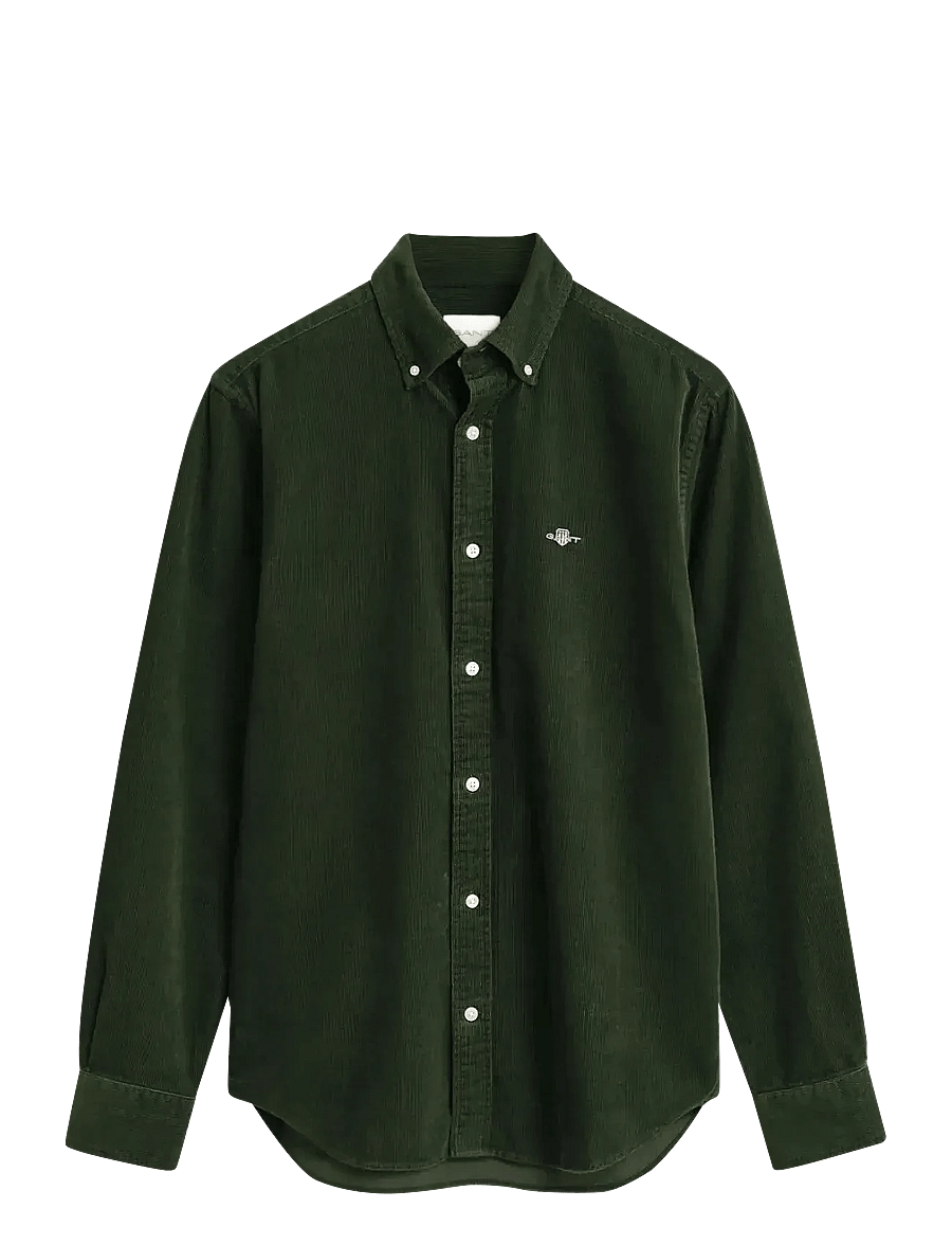 Gant - REG CORDUROY SHIRT - cordhemden - country green - 1
