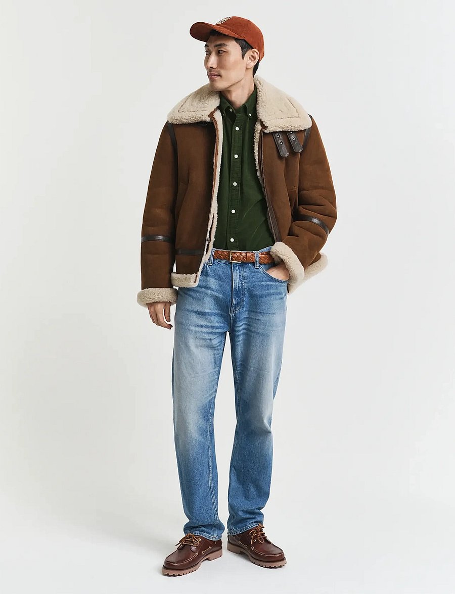 Gant - REG CORDUROY SHIRT - cordhemden - country green - 2