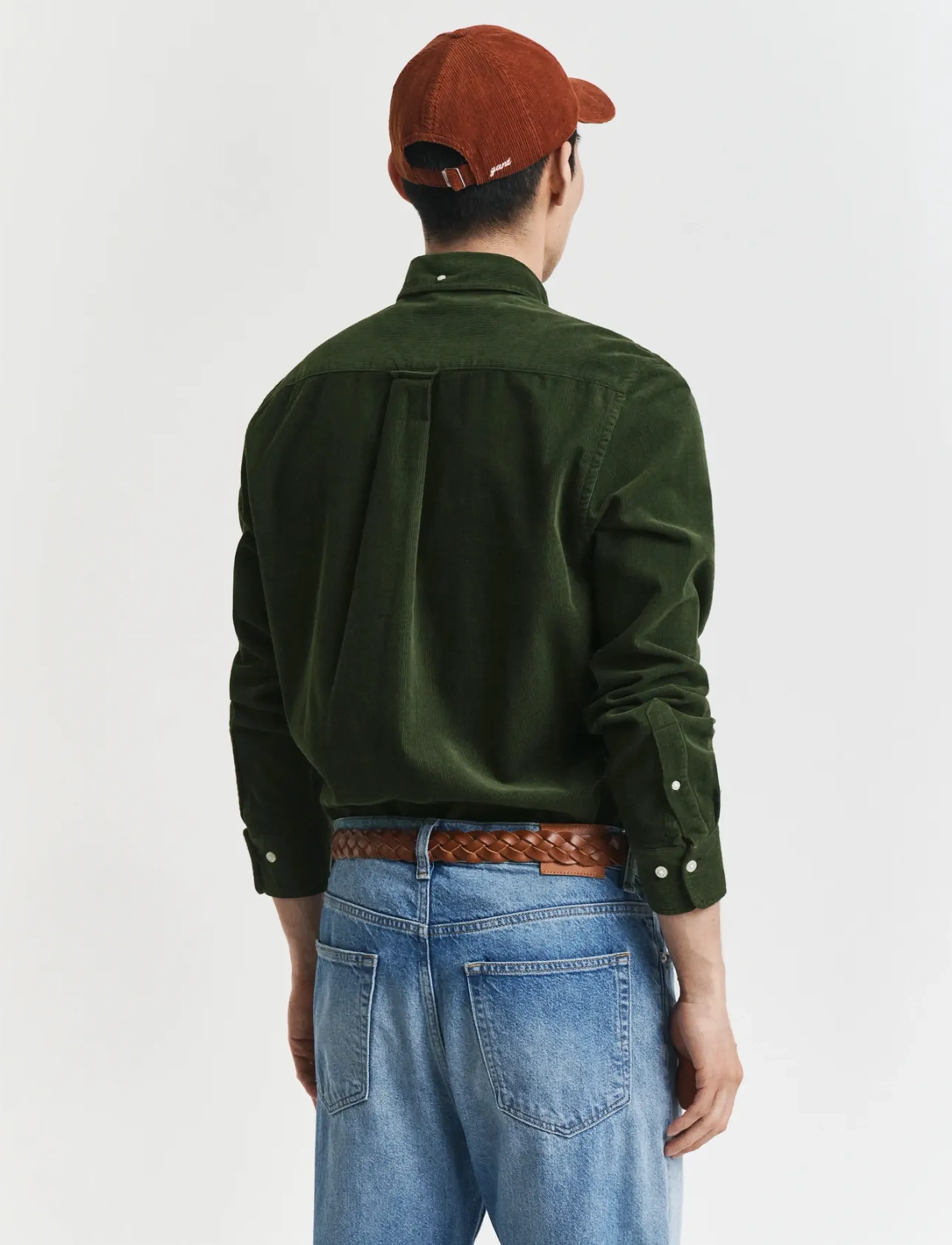 Gant - REG CORDUROY SHIRT - fløjlsskjorter - country green - 3